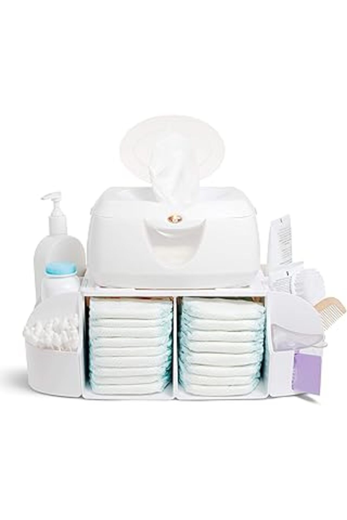 Mu Art Ahşap Munchkin® Bebek Bezi Değiştirme Organizatörü