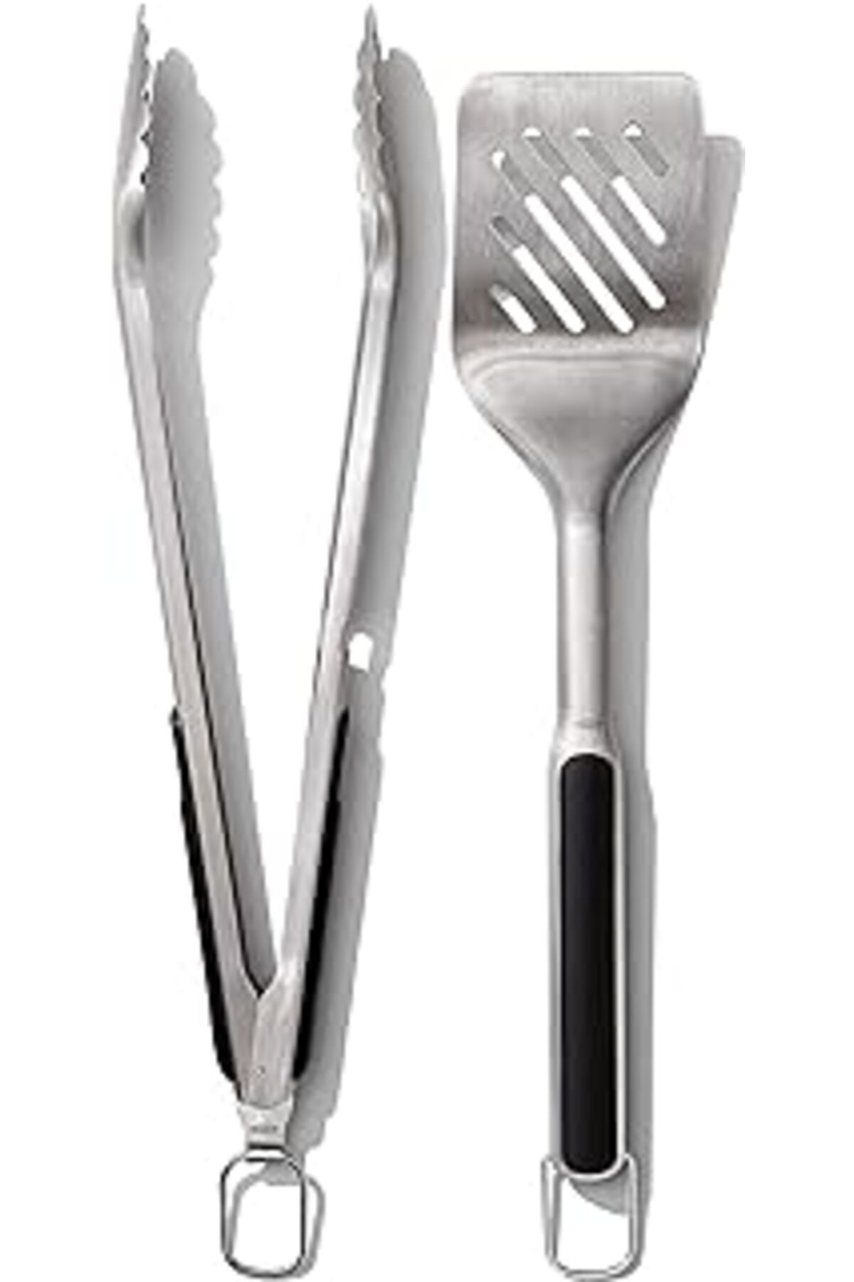 Pİ GLOBAL Oxo Good Grips Spatula Ve Maşa Seti - Bulaşık Makinesinde Yıkanabilir Barbekü Maşası Seti Paslanmaz