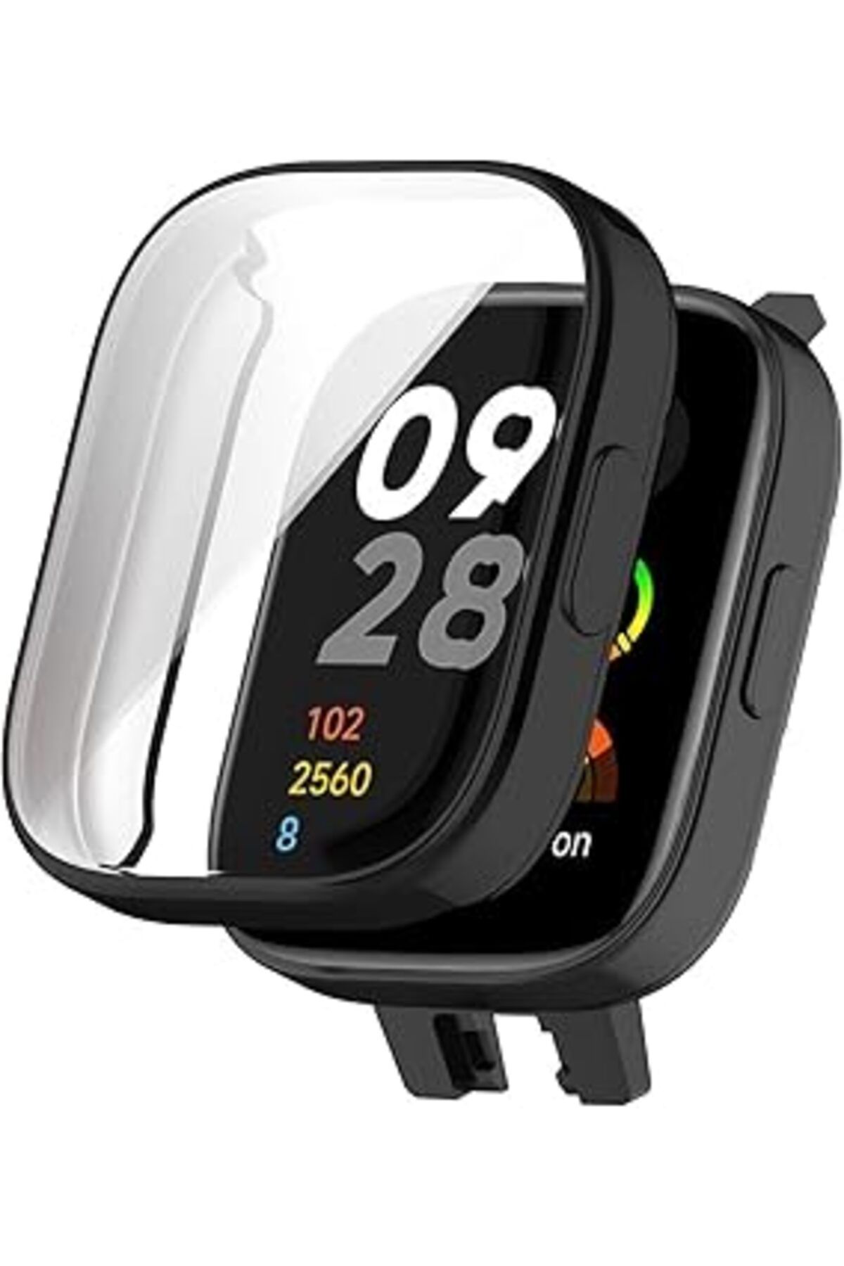 Mu Art Microsonic Xiaomi Redmi Watch 3 Active Için Kılıf 360 Full Round Soft Silicone Siyah [Redmi Watch 3