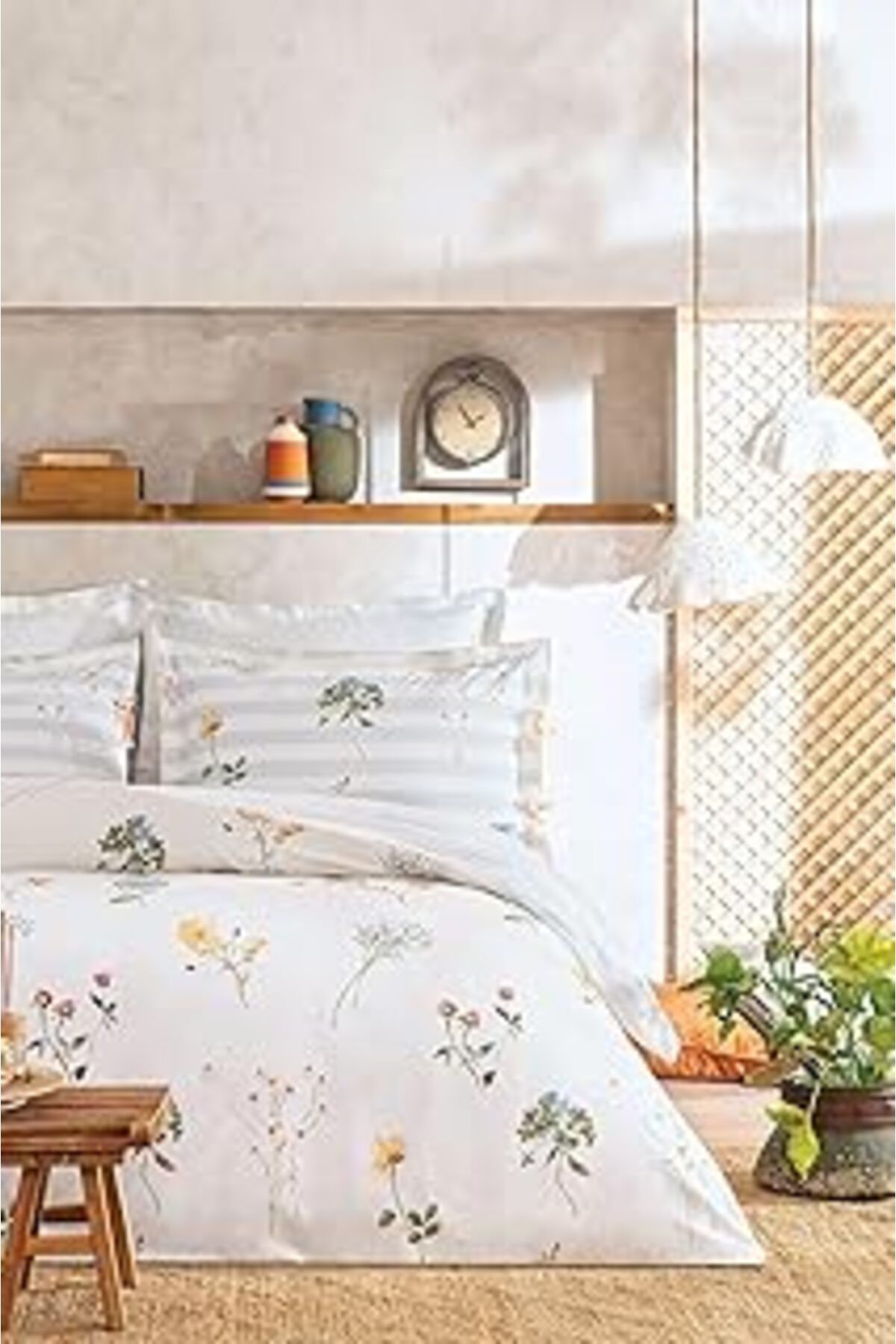 Pazarcan Puffy Bueta Çift Kişilik Ranforce Nevresim Takımı - Açık Turuncu 200 X 220