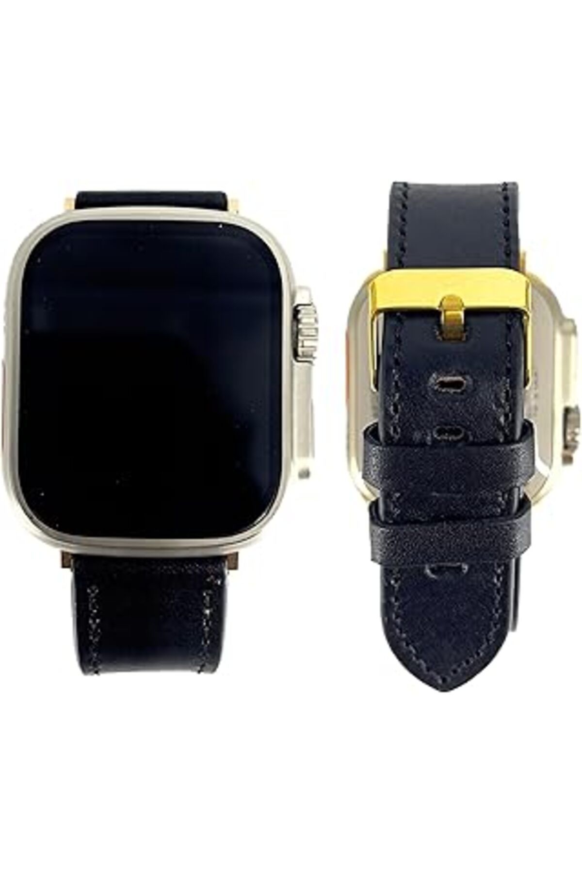 robotrend Dxl Apple Watch Uyumlu%100 Hakiki Retro Siyah Renk Deri Kordon 38Mm,40Mm,41Mm,42Mm,44Mm,45Mm,49Mm I