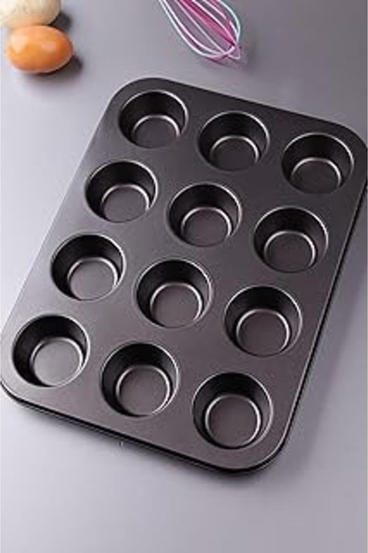 Pazarcan Ensa Shop 12'Li Muffin Kalıbı Siyah