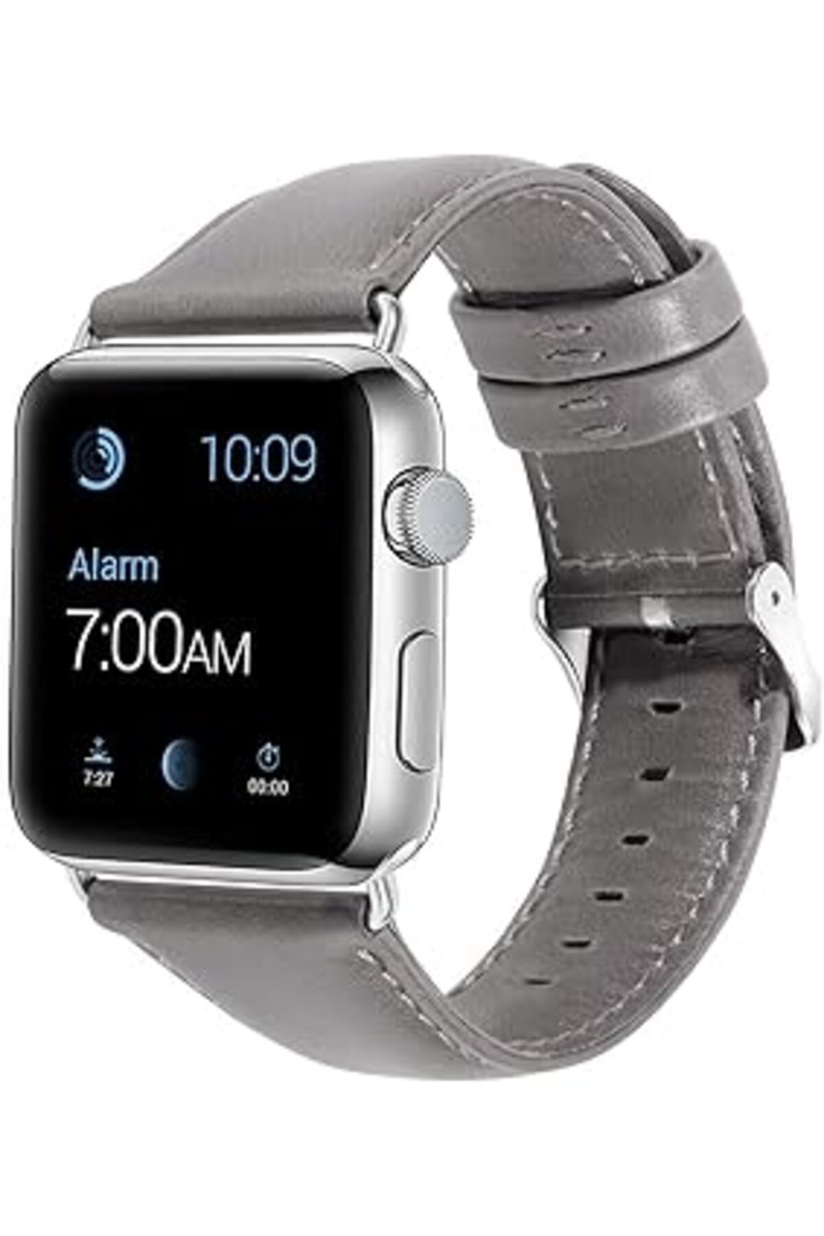 Mu Art Ahşap Kny 2125205551 Apple Watch 38 Mm Için Renkli Suni Deri Kayış-kordon, Gri