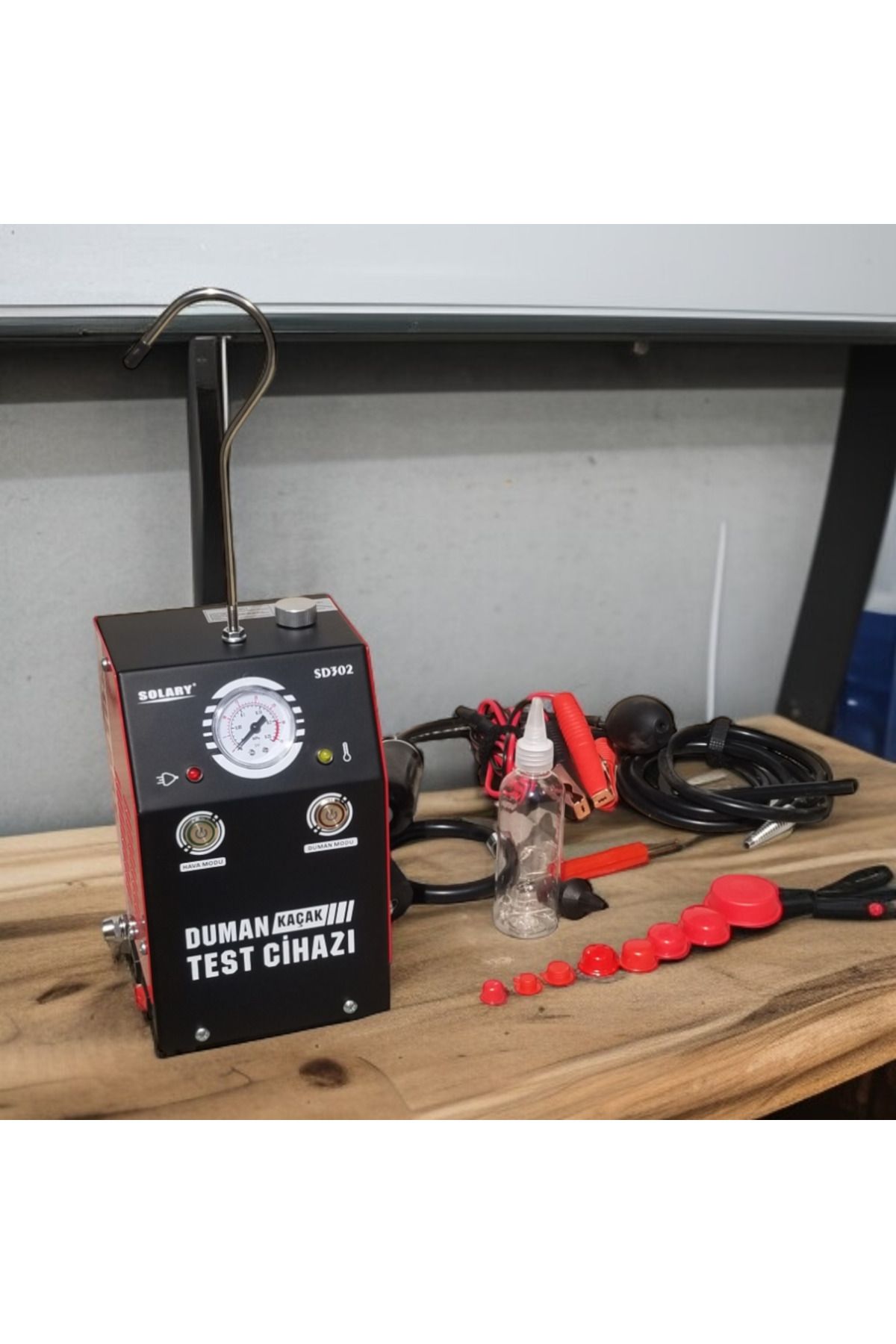 obd sepeti Duman Kaçak Test Ci̇hazi Kirmizi Kasa Full Eki̇pman  Aksesuar Yakiti Dahi̇l