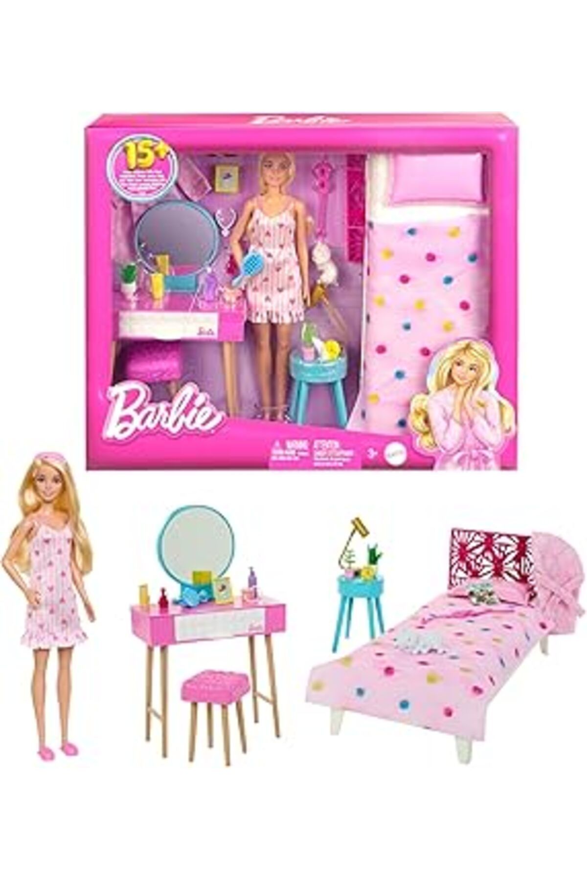 robotrend Barbie'Nin Yatak Odası Oyun Seti