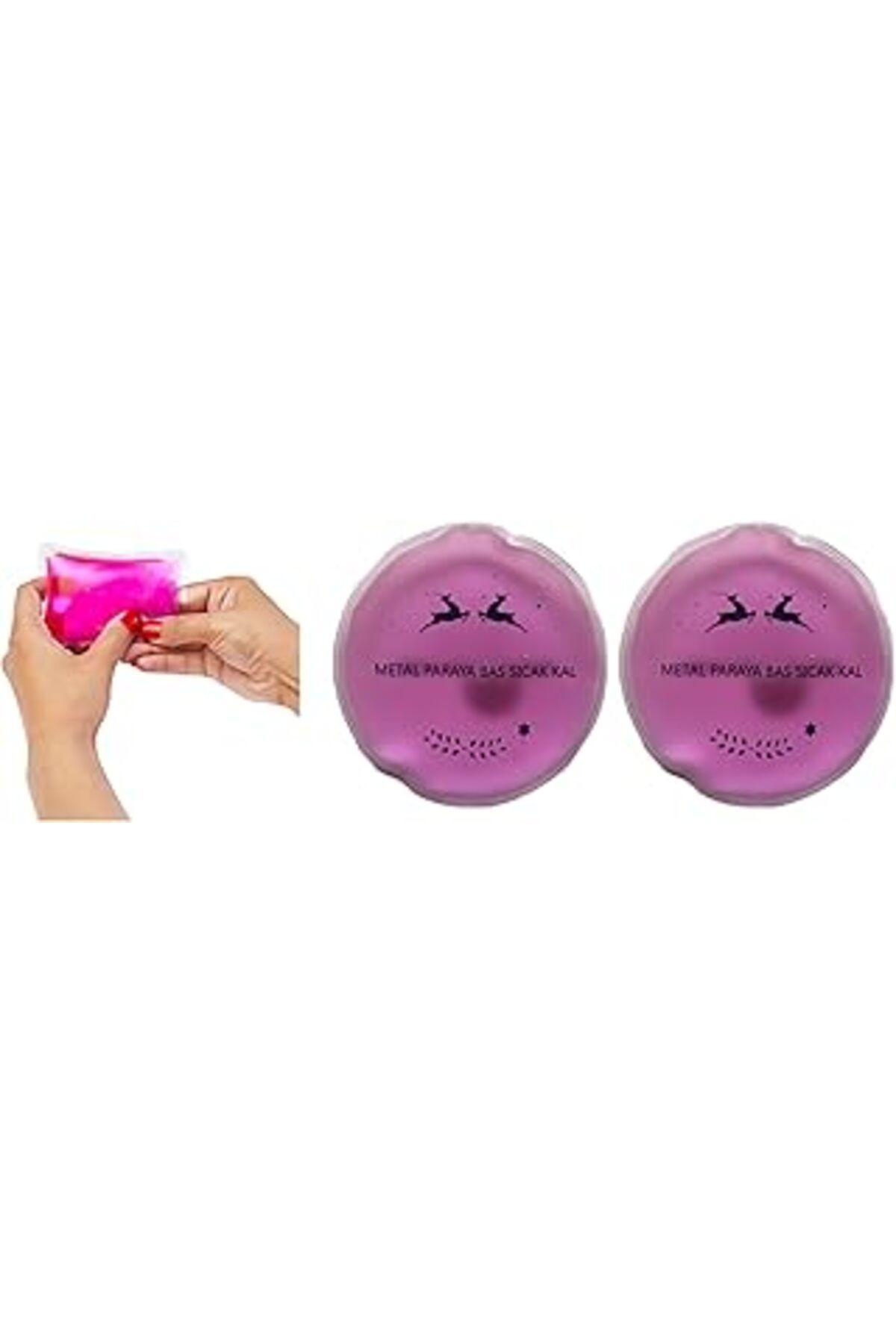robotrend Bosphorus Homi Pembe Ceylan Cep Sobası,El Isıtıcı,2 Adet Sıcak Su Torbası Pvc 9Cm