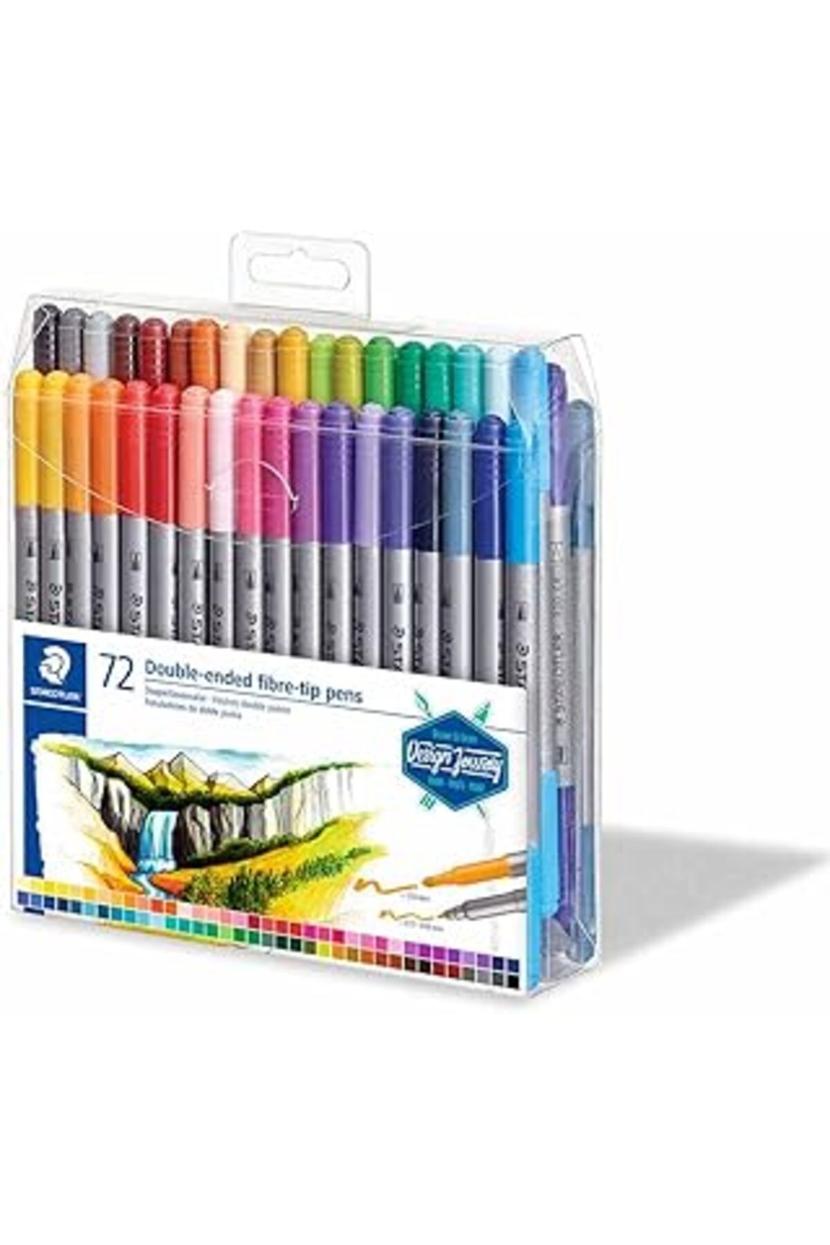 Mu Art Ahşap Staedtler Çift Uçlu Keçeli Kalem 3.0 - 0.8Mm 72'Li
