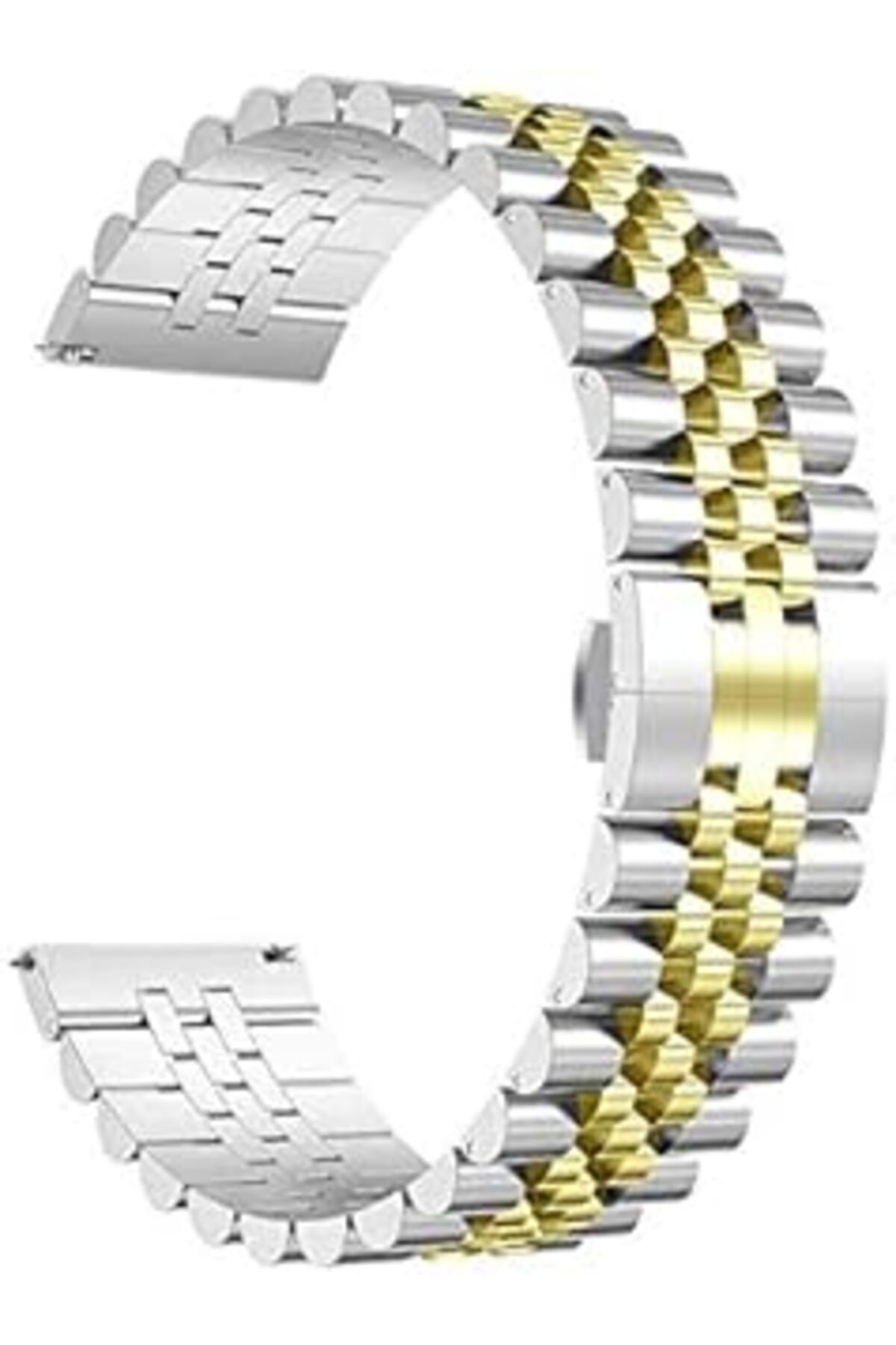 robotrend Zore Galaxy İle Uyumlu Watch Active 2 40Mm Krd-36 20Mm Metal Kordon, Gümüş-Gold