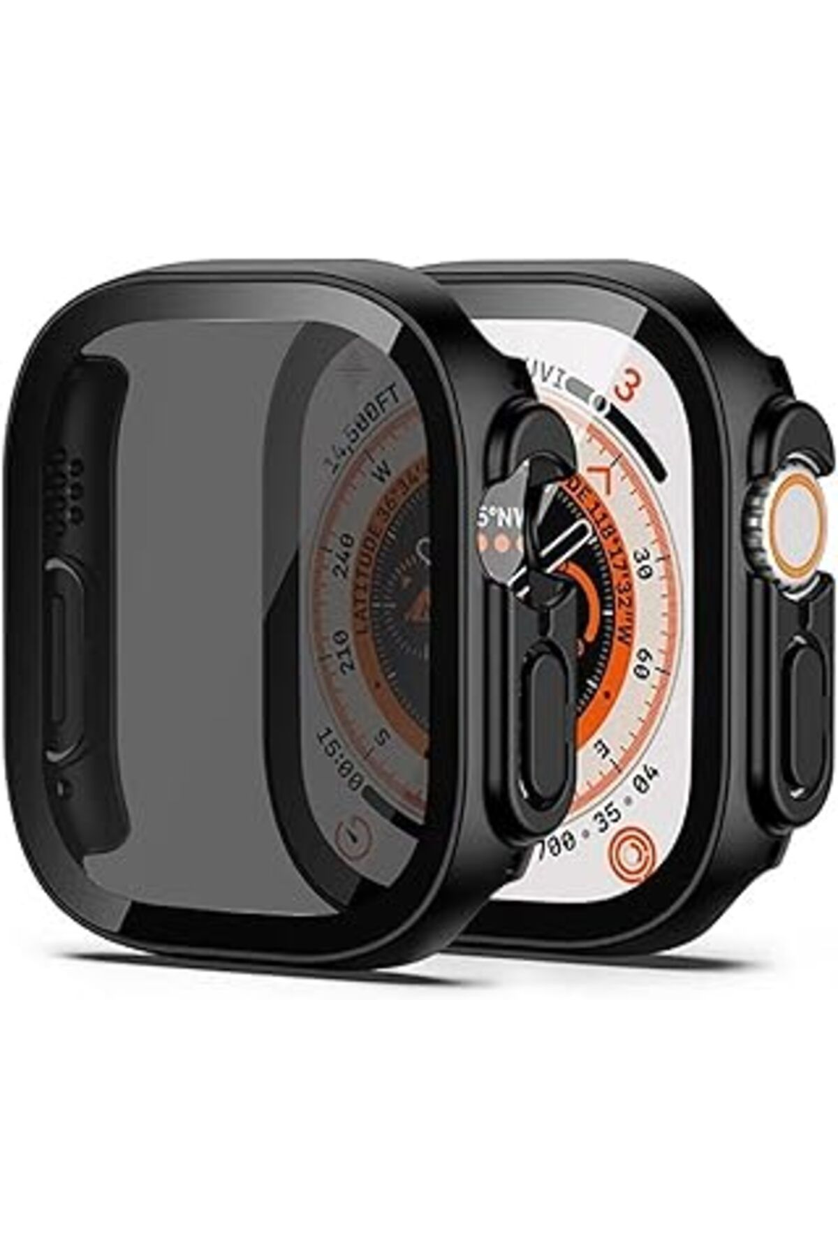 robotrend Microsonic Apple Watch Ultra Için Kılıf Privacy Gizlilik Filtreli Watchband Siyah [Watch Ultra Ile