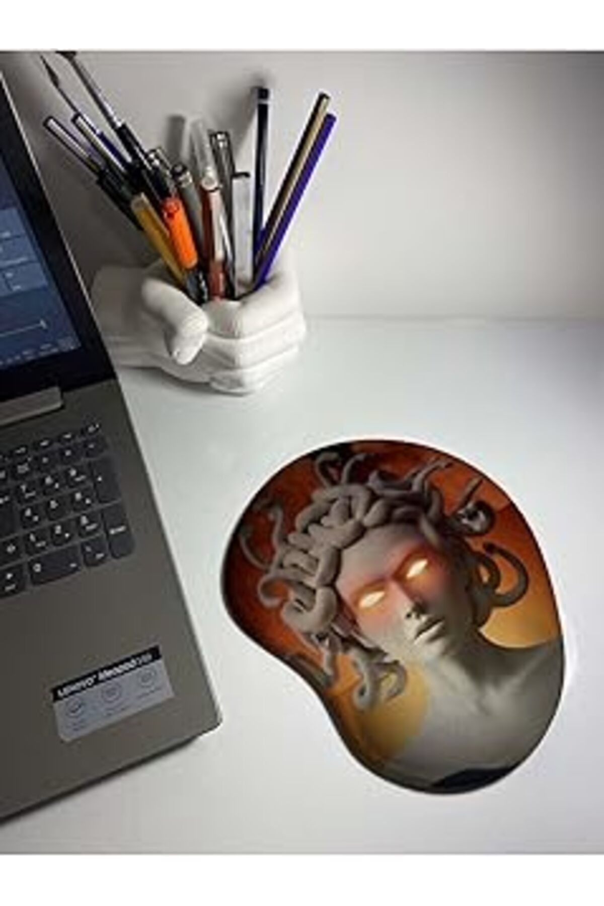 Mu Art Ahşap Rakkun Shop Medusa Baskılı Bilek Destekli Mouse Pad - 2151