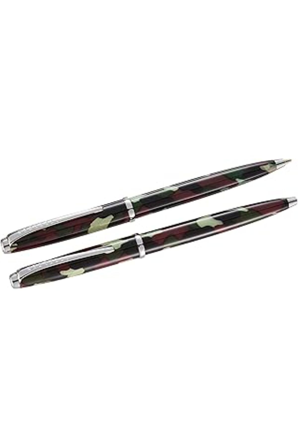 Mu Art Ahşap Steelpen 669 Kamuflaj Tükenmez Kalem+Versatil Kalem