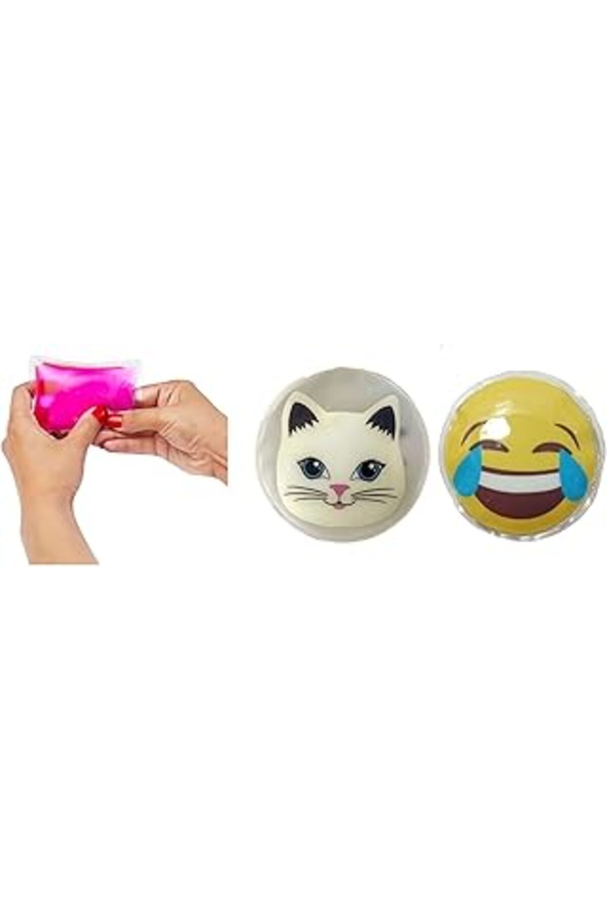 robotrend Bosphorus Homi Gülen Emoji,Kedi Cep Sobasi,El Isitici,2 Adet Sicak Su Torbasi Pvc 9Cm