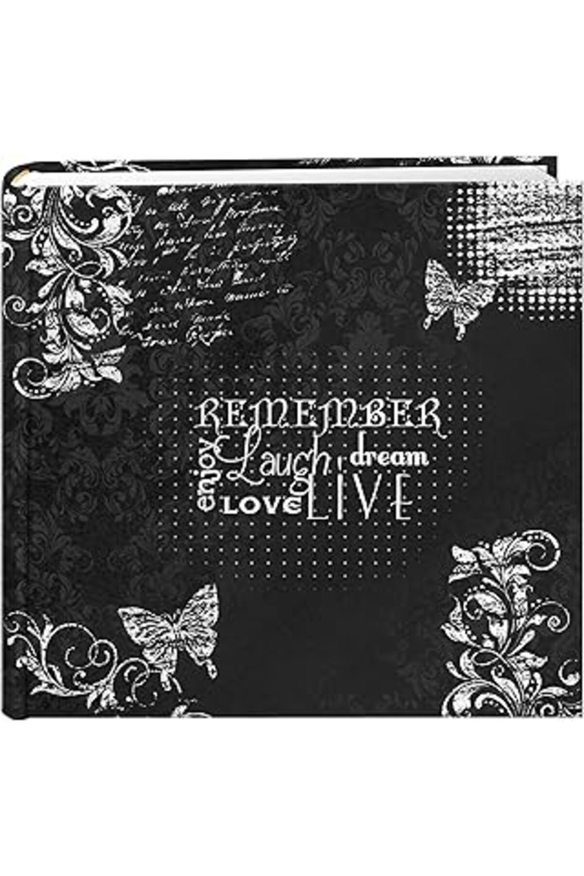 robotrend Pioneer Photo Albums Ev-246Chlk/R 200 Cepli Kara Tahta Baskılı Remember Theme Fotoğraf Albümü 4 X 1
