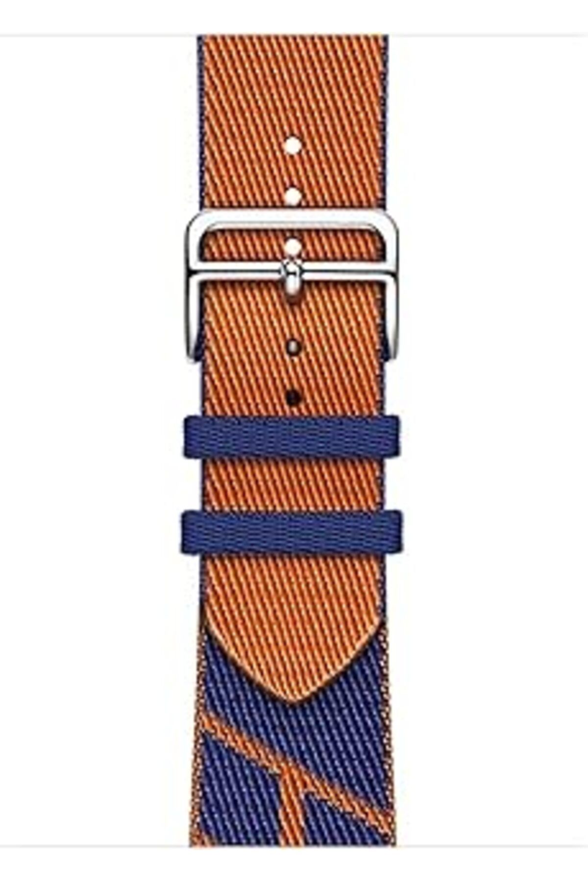 Mu Art Ahşap Microsonic Apple Watch 6 44Mm Için Kordon Jumping Single Tour Mavi