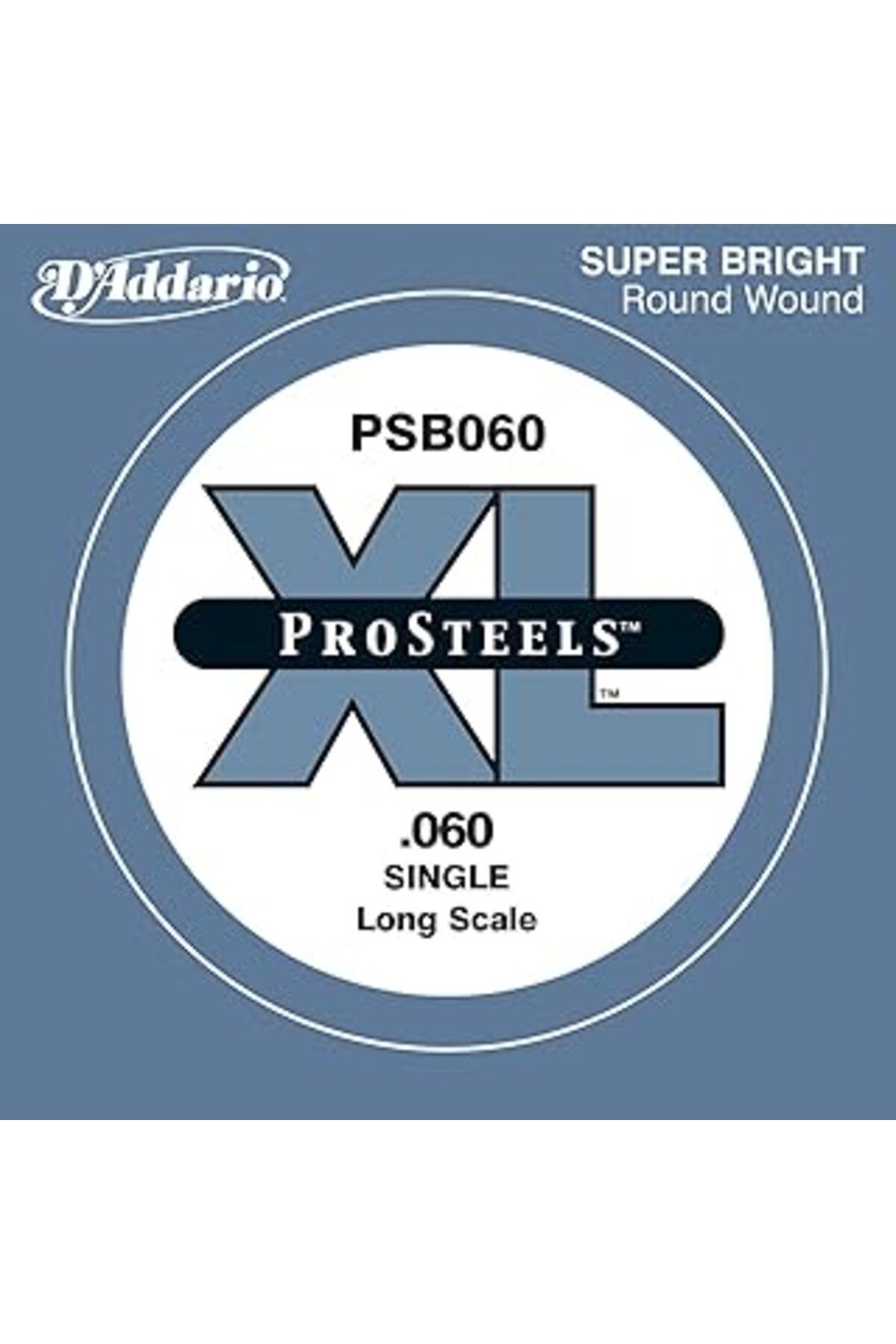 Pazarcan D'Addario Psb060 Bas Gitar Tek Tel, (Re), Pro Steels, 0.060 Gauge,