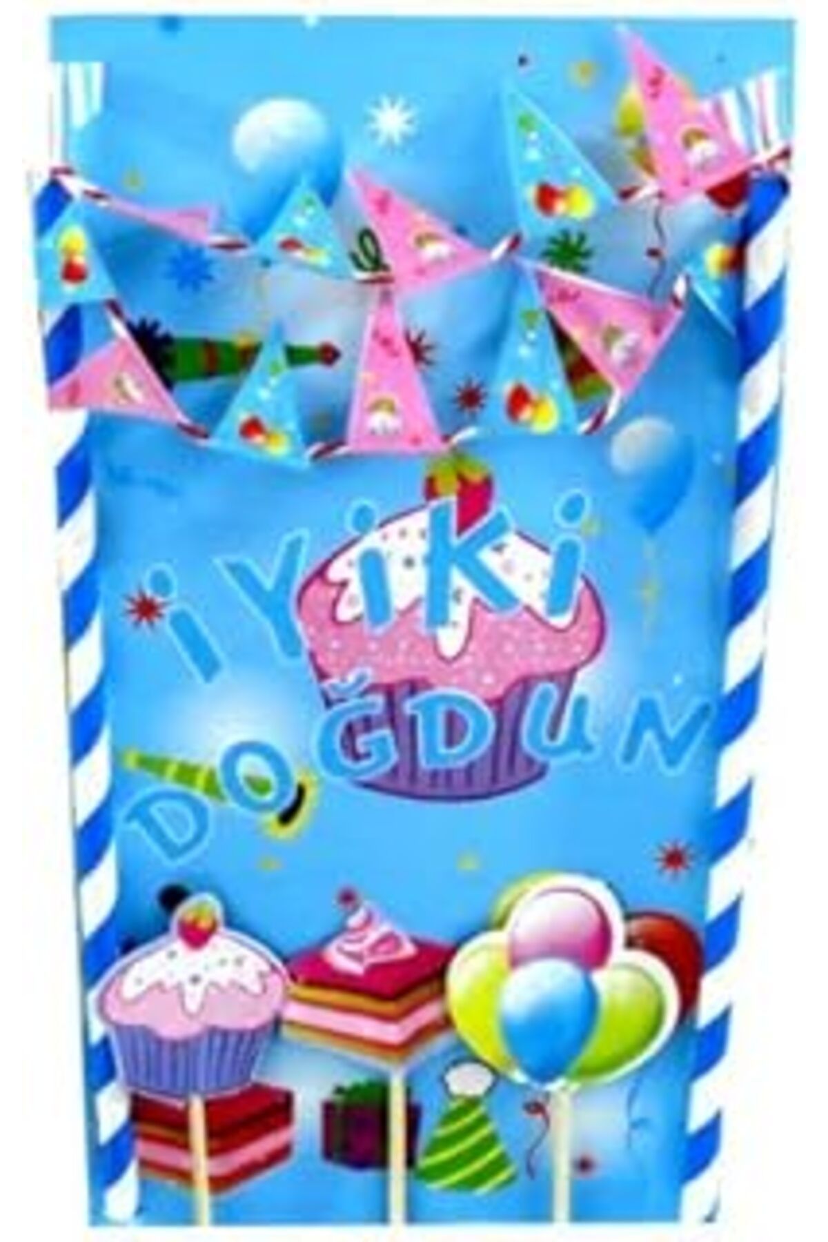 Mu Art Benim Marifetlerim - İyi Ki Doğdun Mavi Pasta Süsü