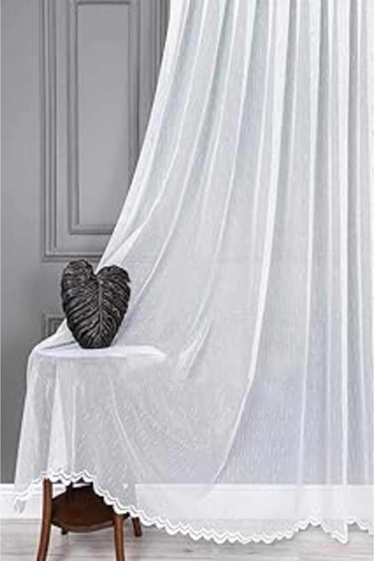 Pazarcan Evdepo Home Kırık Beyaz Ekstraforlu Pilesiz Tül Perde 210 X 240 Cm