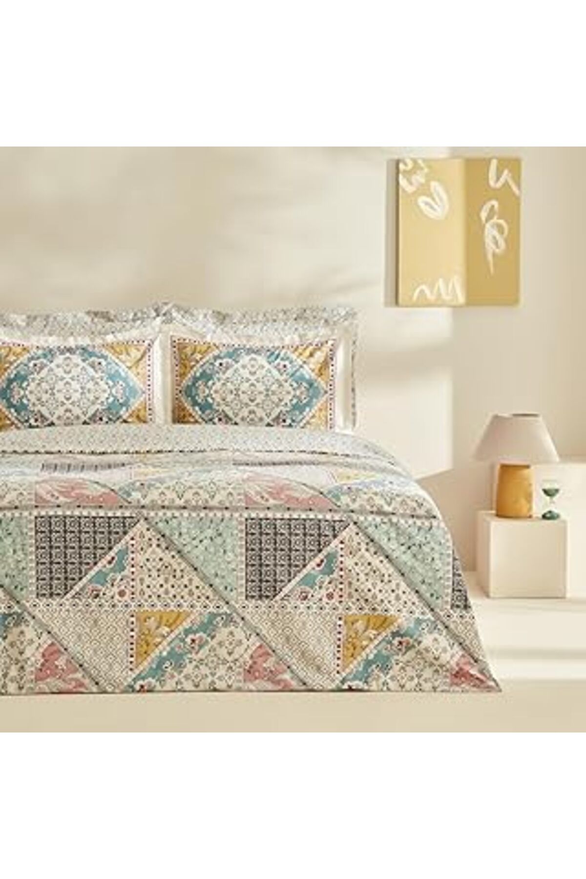 Mu Art Karaca Home Edella%100 Pamuk Çift Kişilik Nevresim Takımı Multicolor