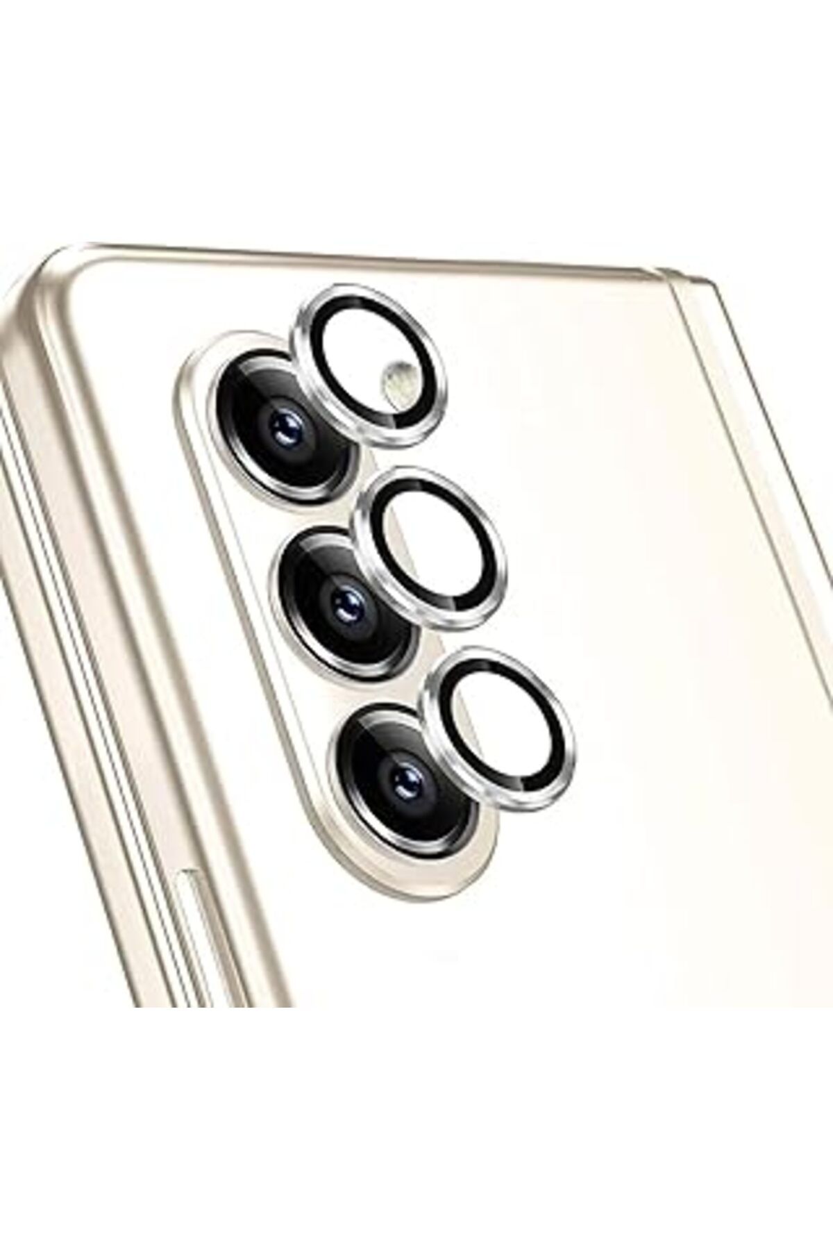 Pİ GLOBAL Microsonic Samsung Galaxy Z Fold 5 Tekli Kamera Lens Koruma Camı Gümüş [Galaxy Z Fold 5 Ile Uyumlu