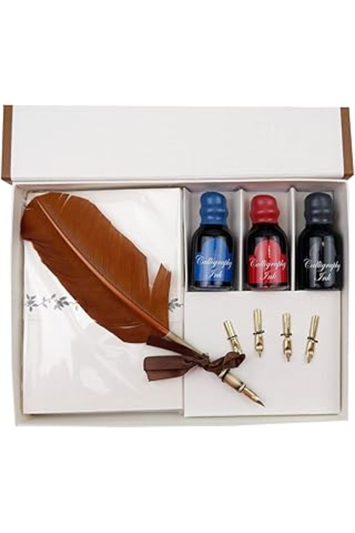 Hepta Collection Steelpen Calligraphy Serisi Cs1528 Kuş Tüyü Ahşap Kaligrafi Kalem Seti