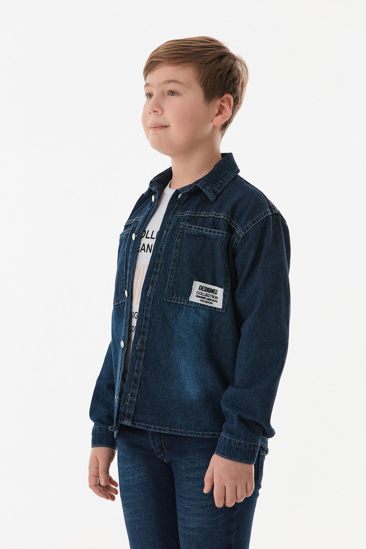 Fulla Moda-Text Printed Pocketed 2 Piece Boy's Suit 3