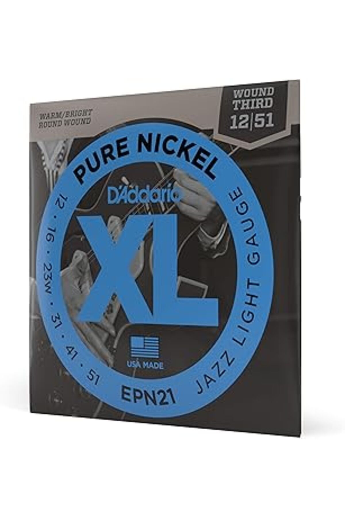 Pazarcan D'Addario Epn21 Set Elec Gtr Nickel Jazz Lite