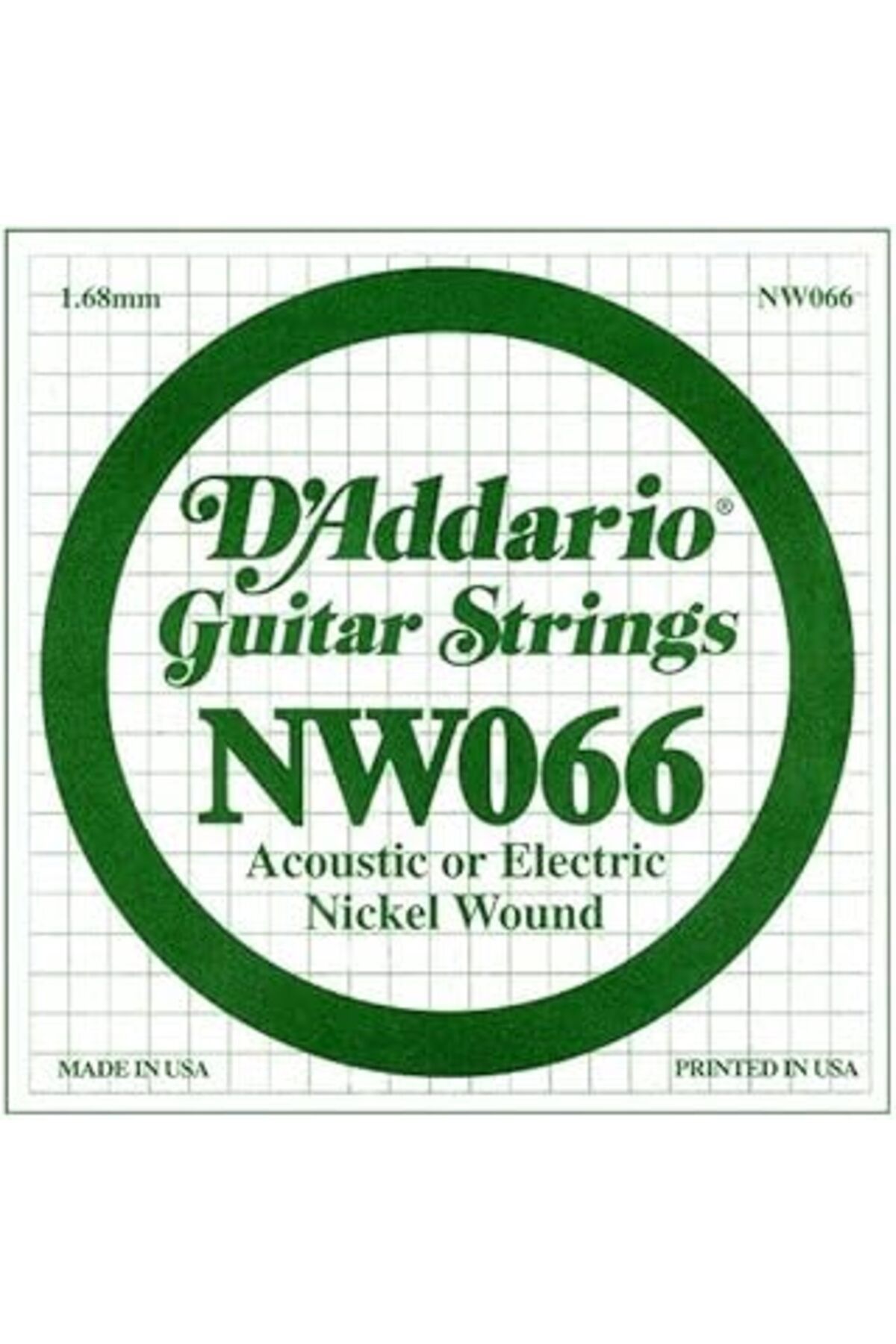 Pazarcan D'Addario Nw066 Elektro Ve Akustik Tek Tel, (Kalin Mi),