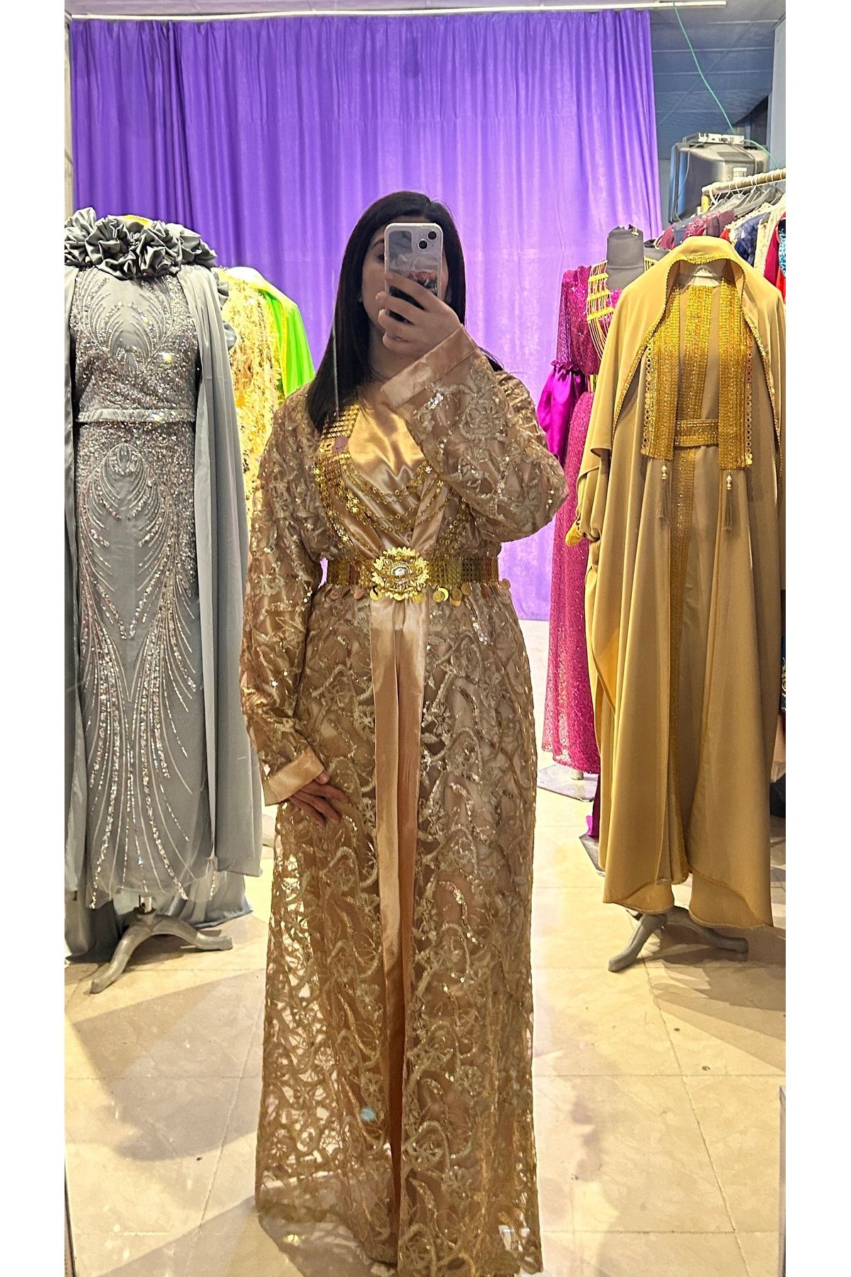 ABAYLAR Çiçekli Kaftan