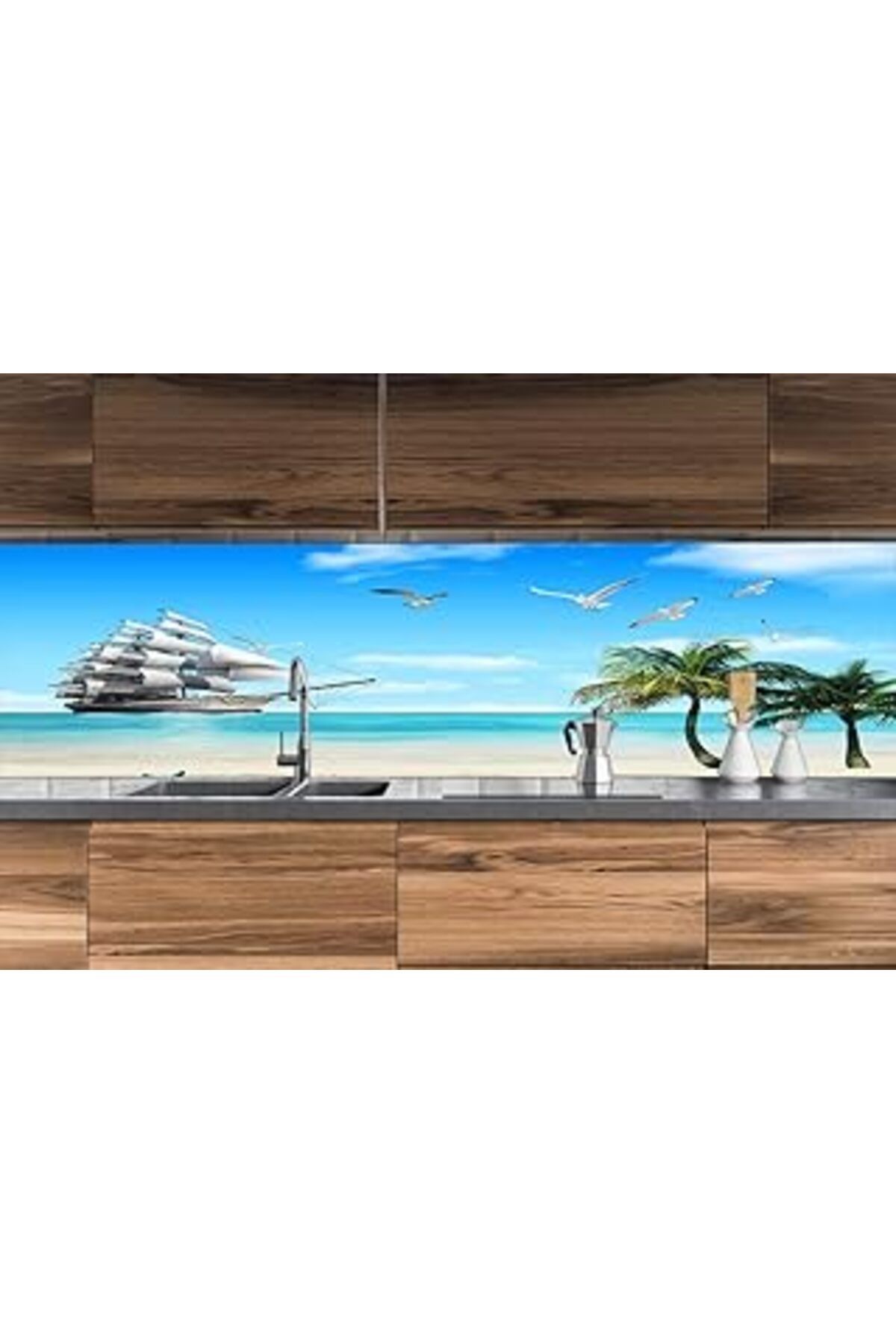 Mu Art Ahşap Naz Konsept Fayans Kaplama Stickerları 500X65 Cm