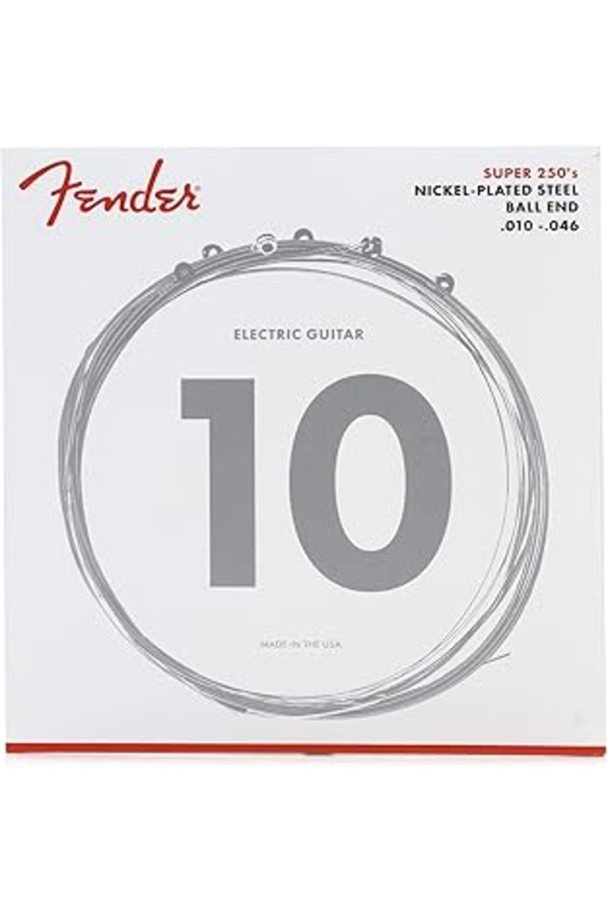 Pazarcan Fender Nikel Kaplama Çelikten Bas Teli, Yuvarlak Tel, 1 Adet 10-46 Super 250'S