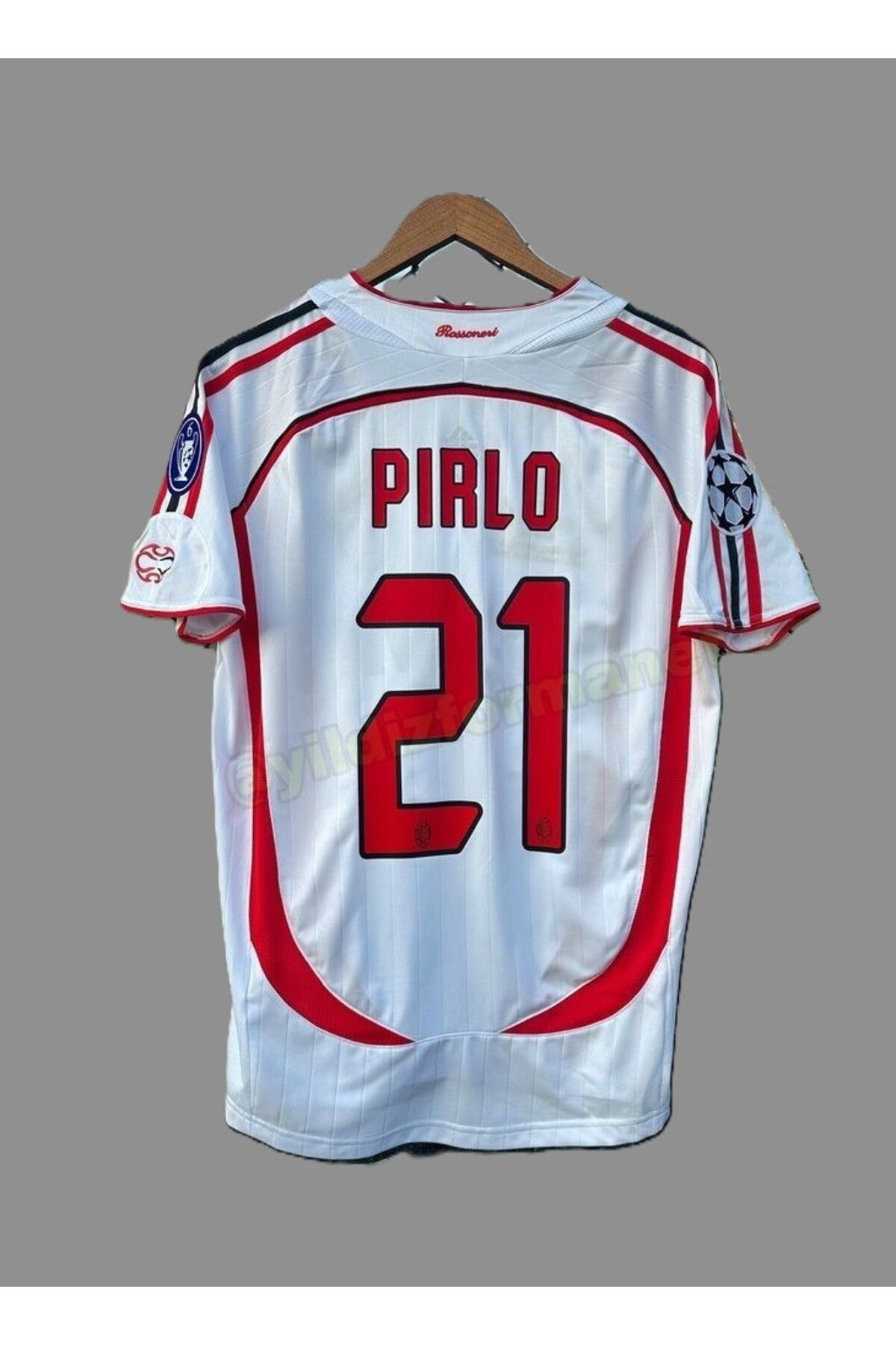 BYSPORTAKUS Andrea Pirlo 2007 Sezonu M'ilan Efsane Yetişkin Nostalji Forması654364565432654