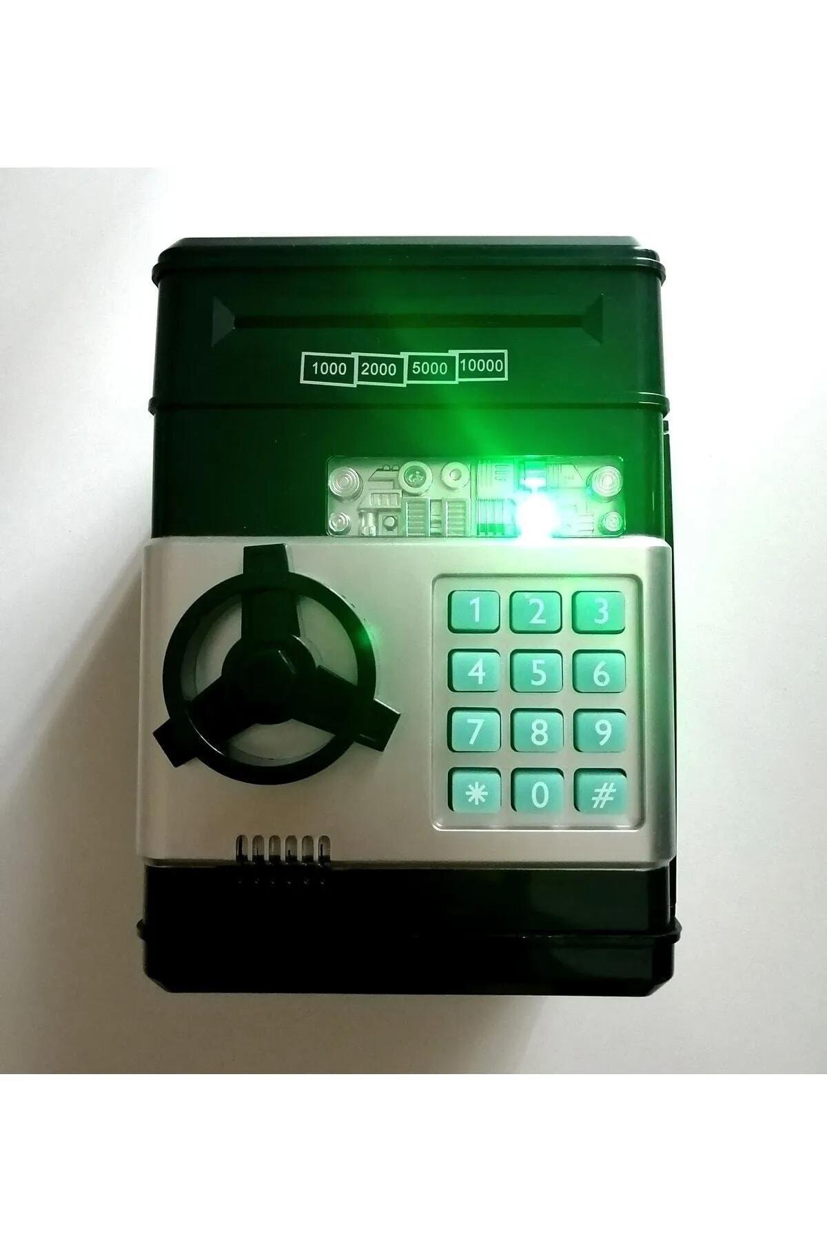 bilger Elektronik Işıklı Sesli Şifreli Kasa Otomatik Kağıt Para Alan Kasa Atm Şifreli Pilli Kumbara