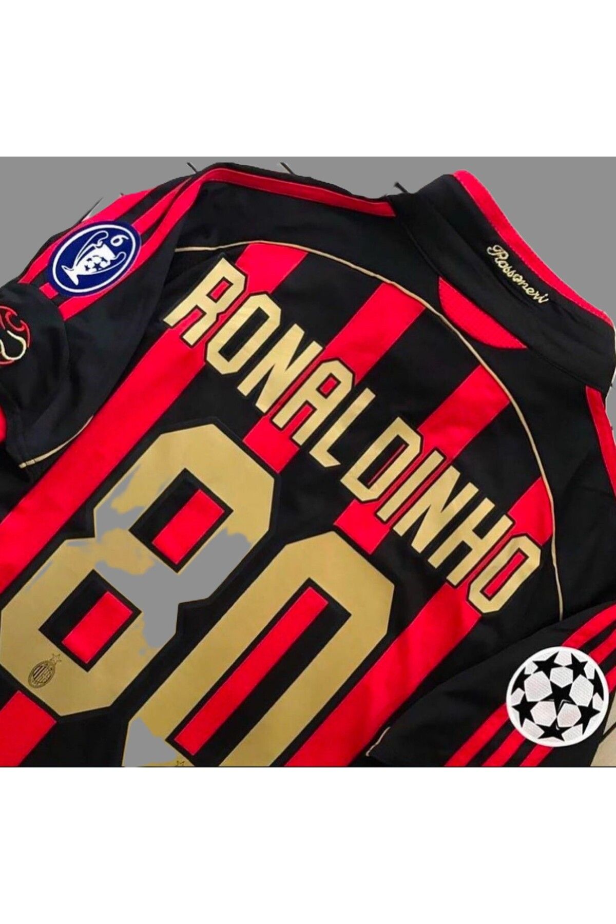 BYSPORTAKUS Ronaldinho 88 Numara 2007 Sezonu M'ilan Efsane Yetişkin Nostalji Forması(RED)6453764587658