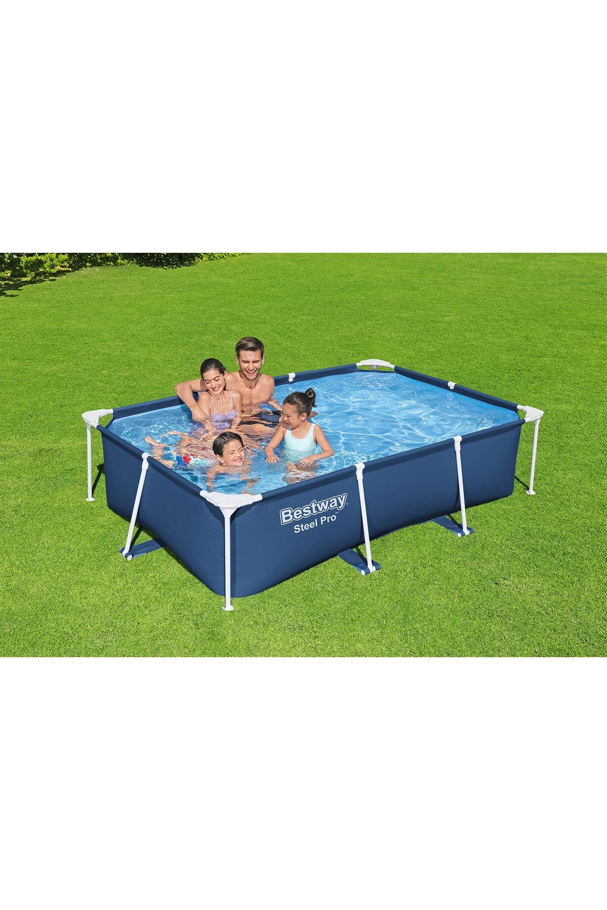 BESTWAY stell pro prefabrik aile havuzu 2.59×1.70×61 cm+üst kapama örtüsü