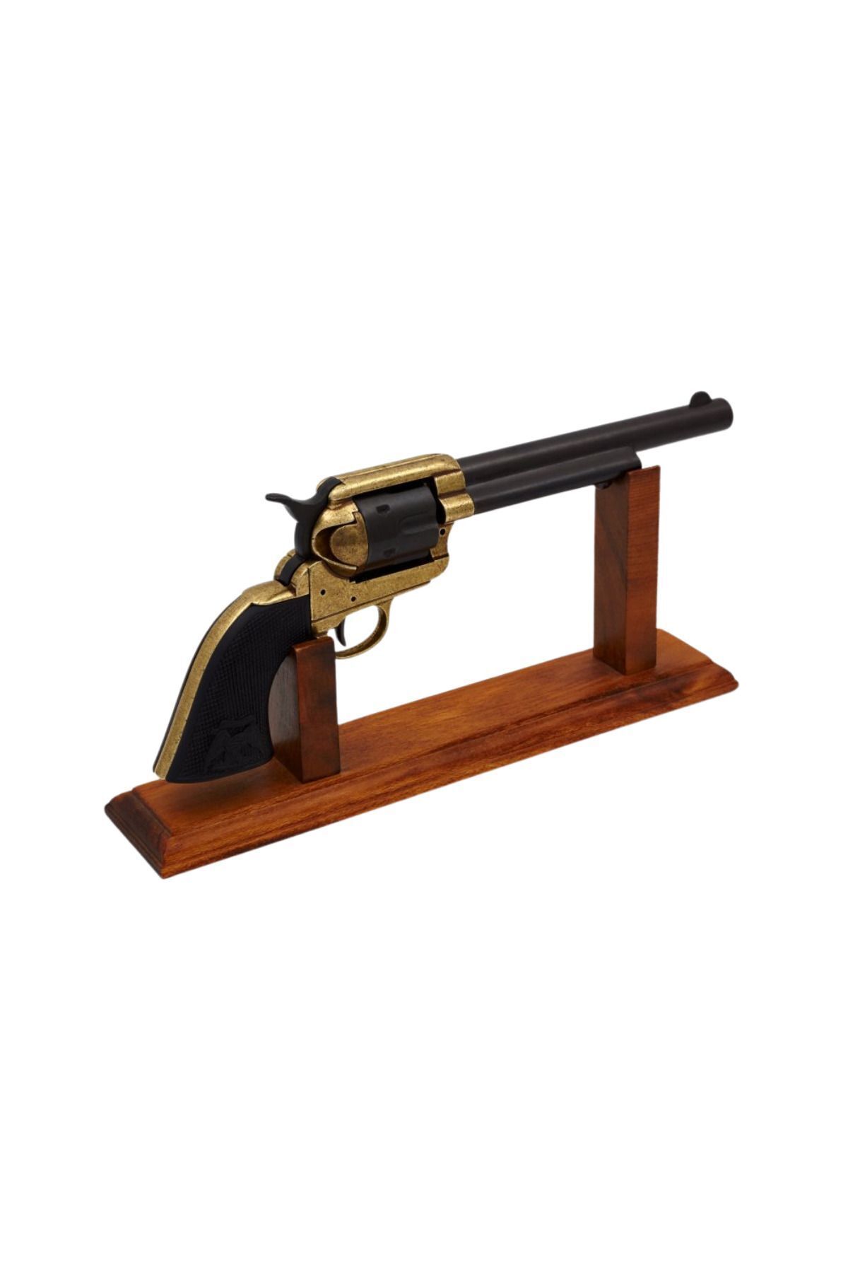 ITSOLD Denix Peacemaker Siyah Gold Koleksiyonluk Revolver Metal Obje – USA 1873