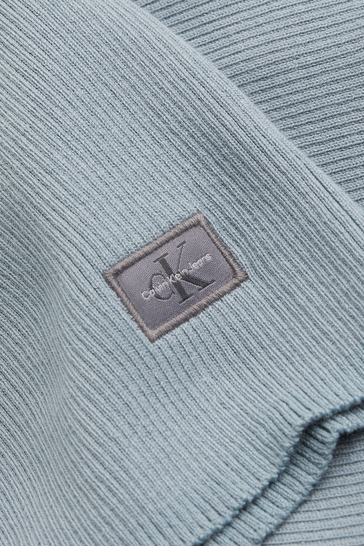 Calvin Klein-Szövött címkés Henley pulóver - Relax szabású 4