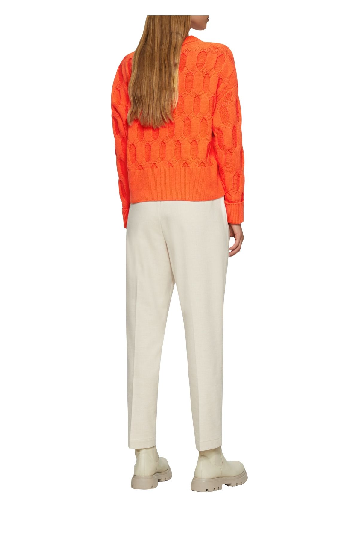s.Oliver-Oversized jumper with a knit pattern 4