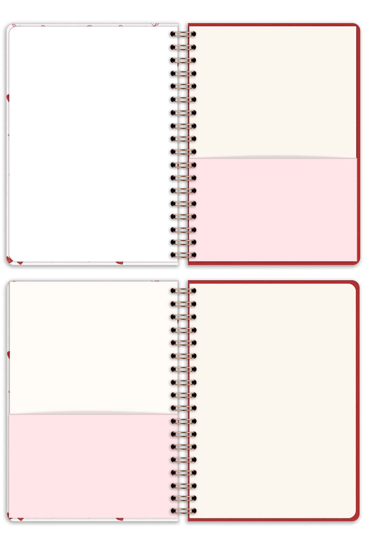 Matt Notebook-دفتر ملاحظات مسطح مقاس A5 مقاس 15 × 21 سم مع حلقة مطاطية، بدون خطوط وبدون تاريخ 7