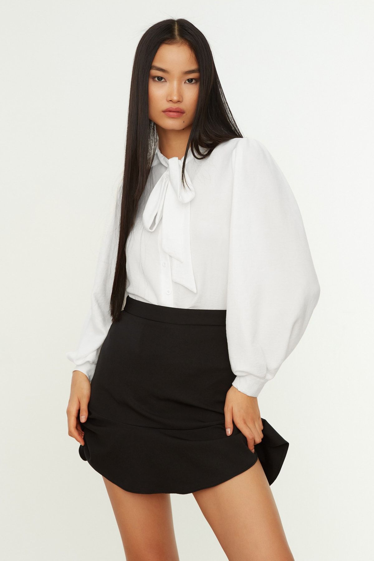 Trendyol Collection-Ecru gewebtes Hemd – Schaldetail am Kragen, Regular Fit TWOSS21GO0098 3
