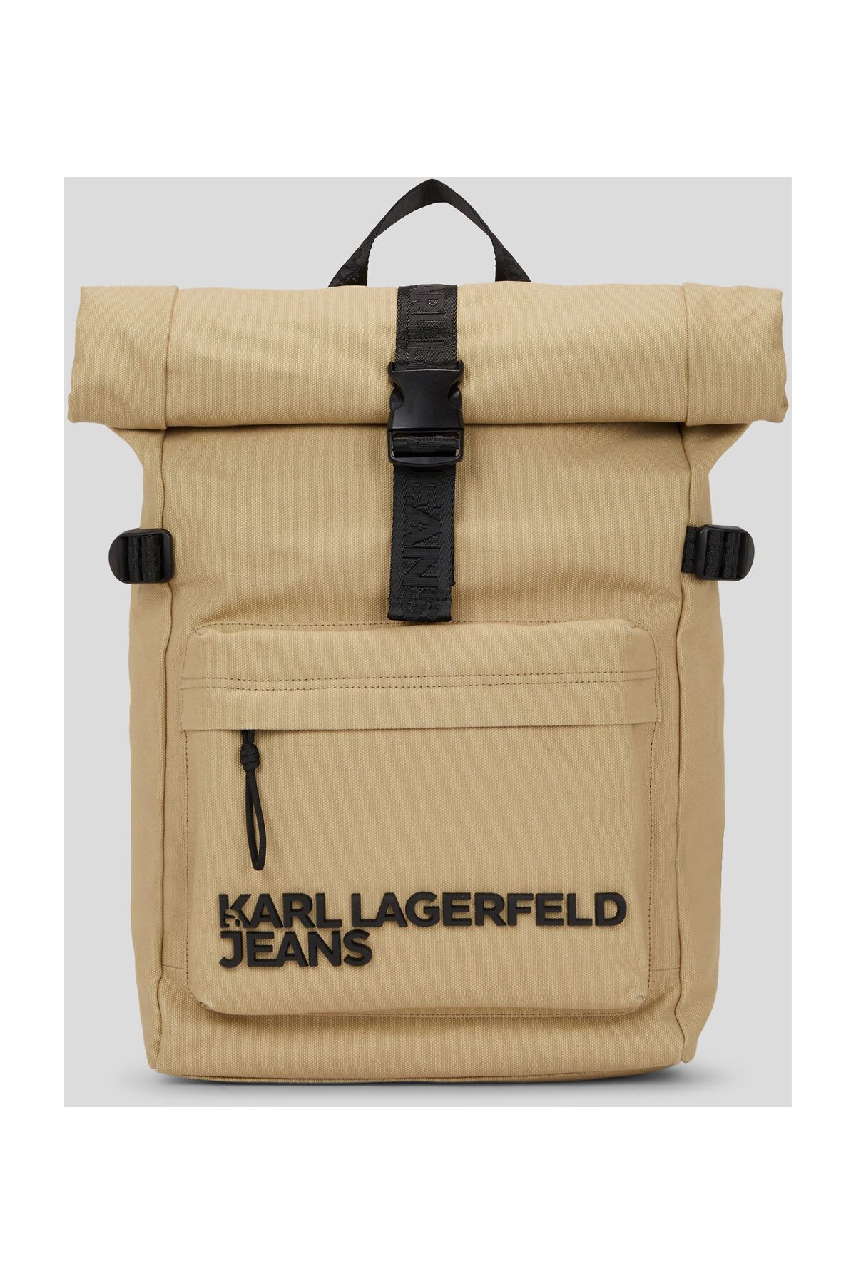 Karl Lagerfeld-Utilitary Canvas Roll Backpack 1
