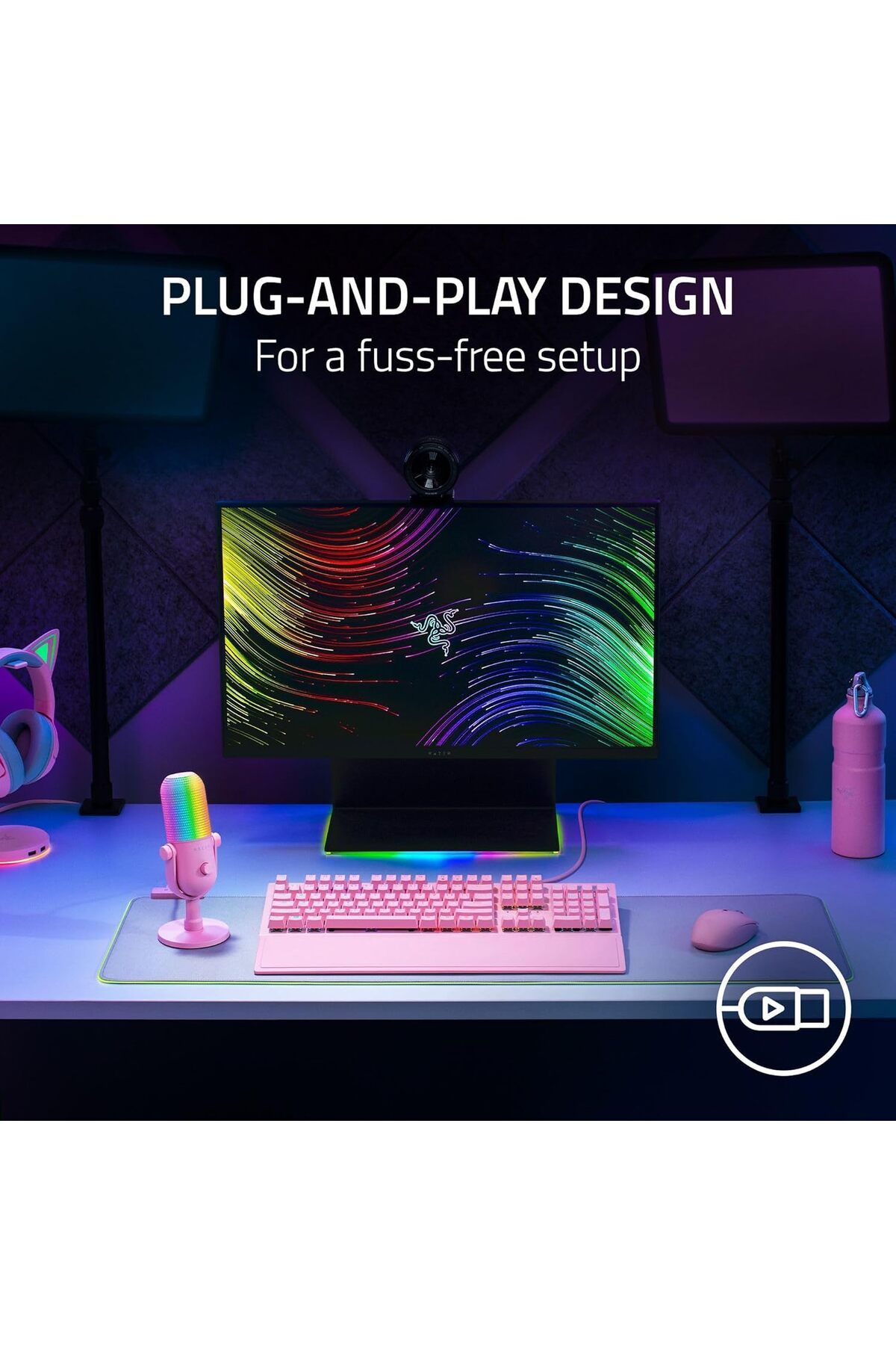 RAZER-Seiren V3 Chroma RGB USB Microphone: Stream & Game Reactive Lighting, Tap-to-Mute Sensor, Cond 14
