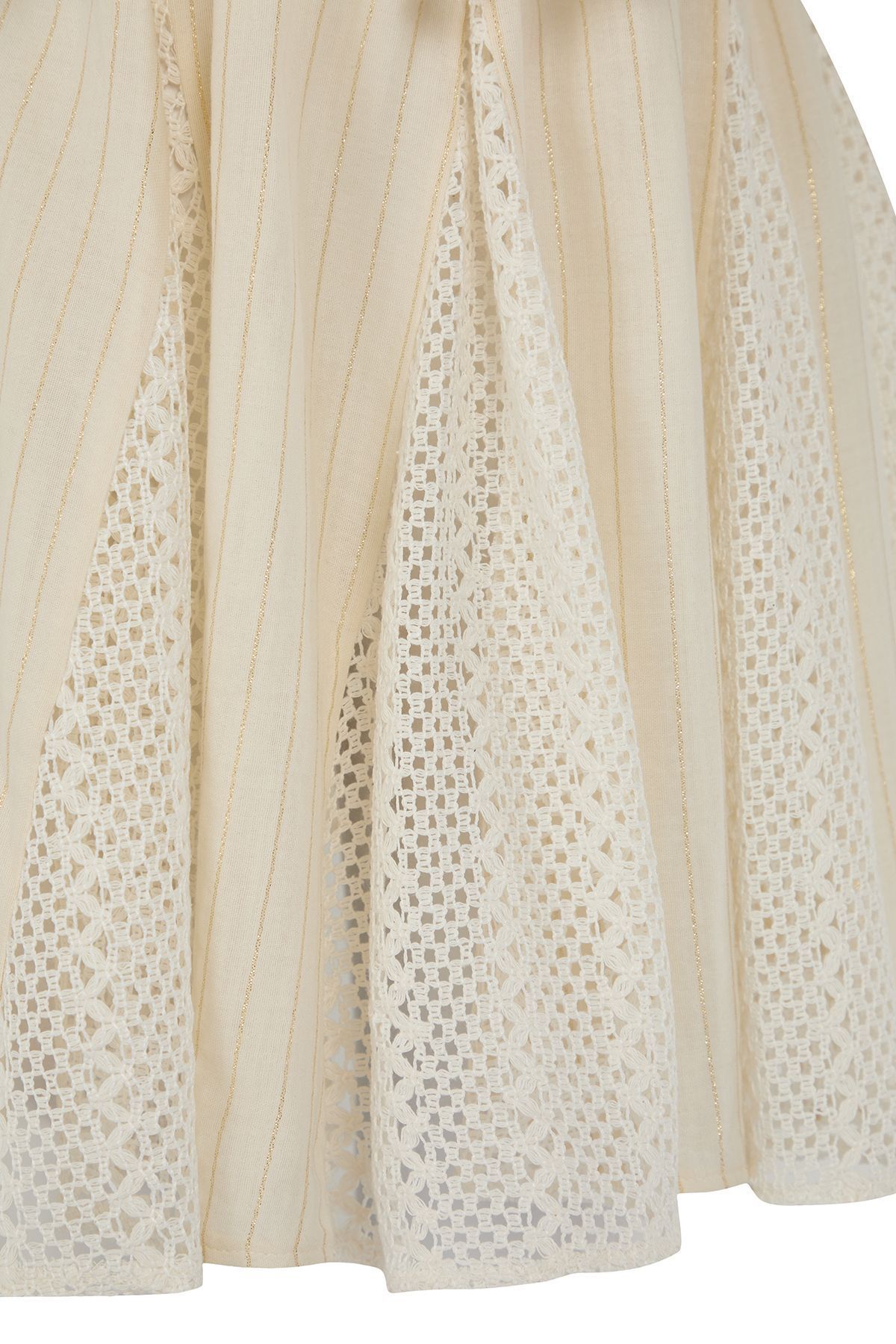 Trendyolmilla  Bej Dokuma Volanlı Plaj Mini Elbise TBESS25EL00128 - Görsel 6