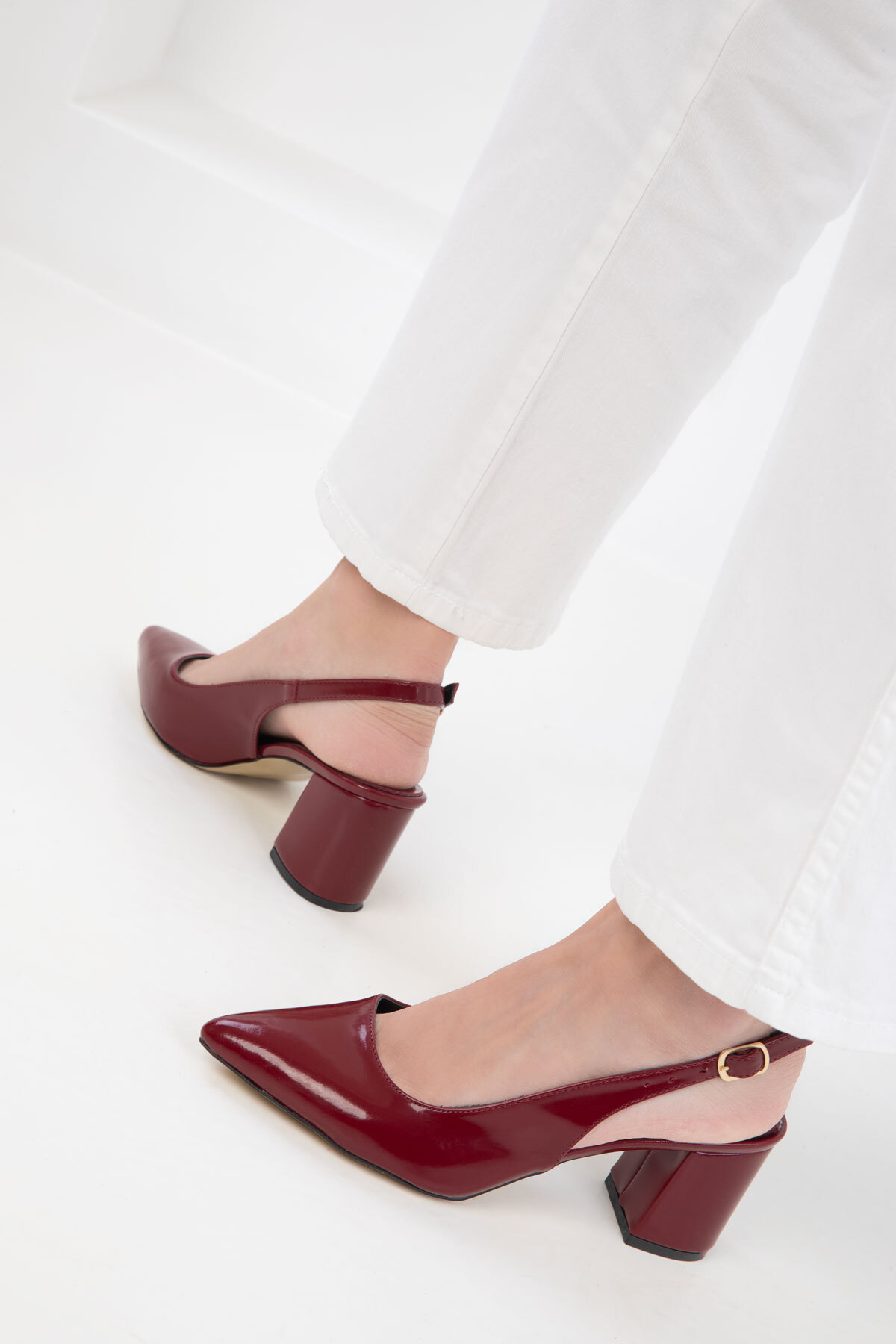 SOHO  Bordo Rugan Kadın Klasik Topuklu Ayakkabı 20371 - Görsel 4