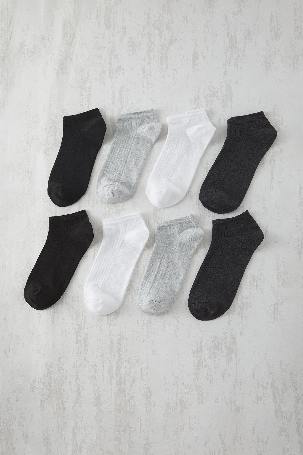 Trendyol Collection-Σετ 8 ανδρικών κάλτσες Unisex Cotton Booties - TEDAW25CO00005 2