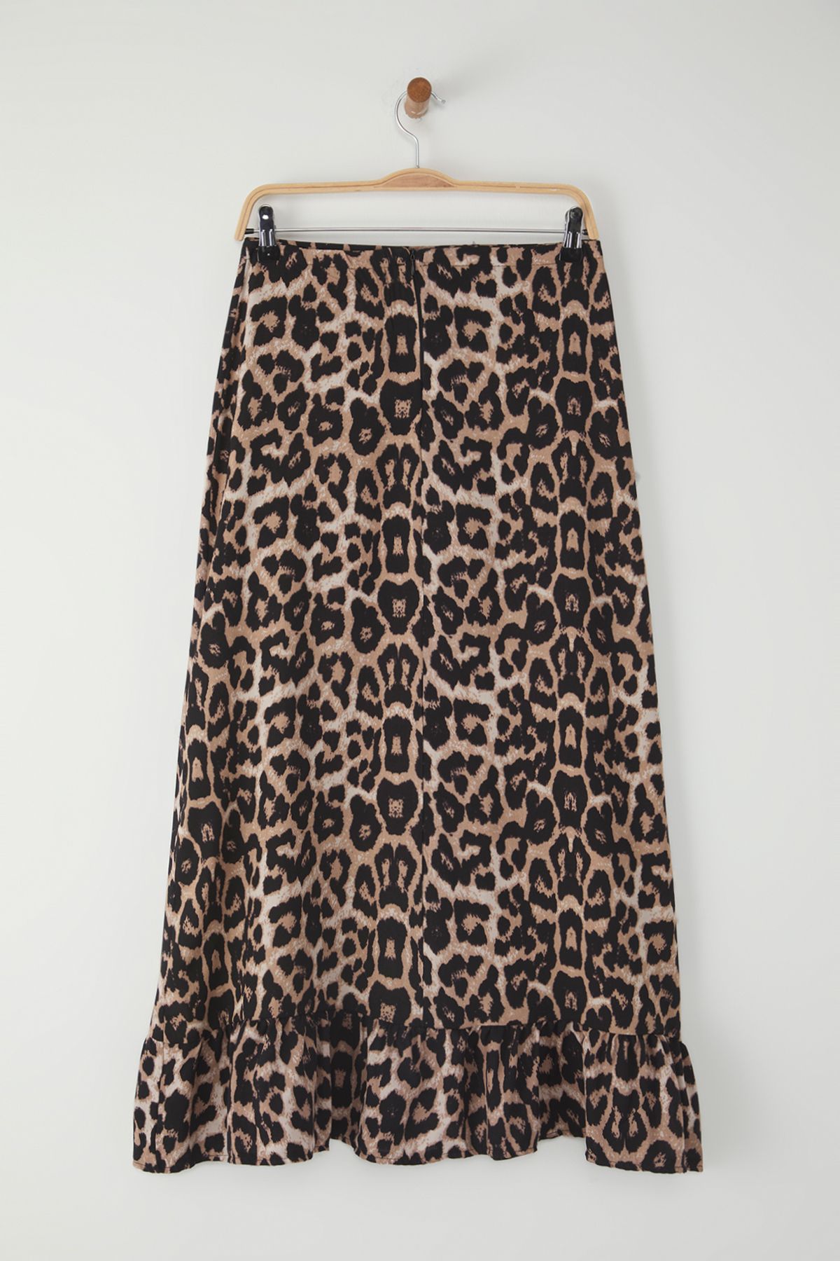 Edit by Trendyol-Vícebarevná midi tkaná sukně s leopardím potiskem TEDSS25ET00006 2