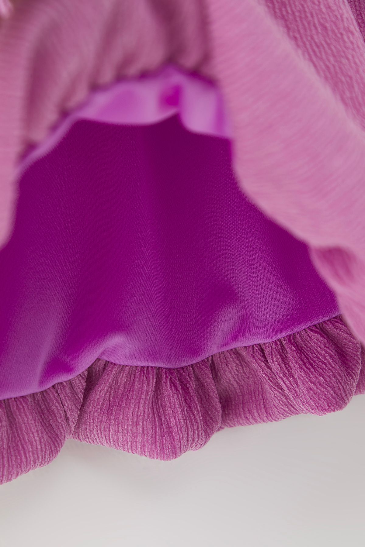 Trendyol Curve-Dusty Rose Round Neck Balloon Skirt, Textured Plus Size Dress Tbbss25Ah00173 6