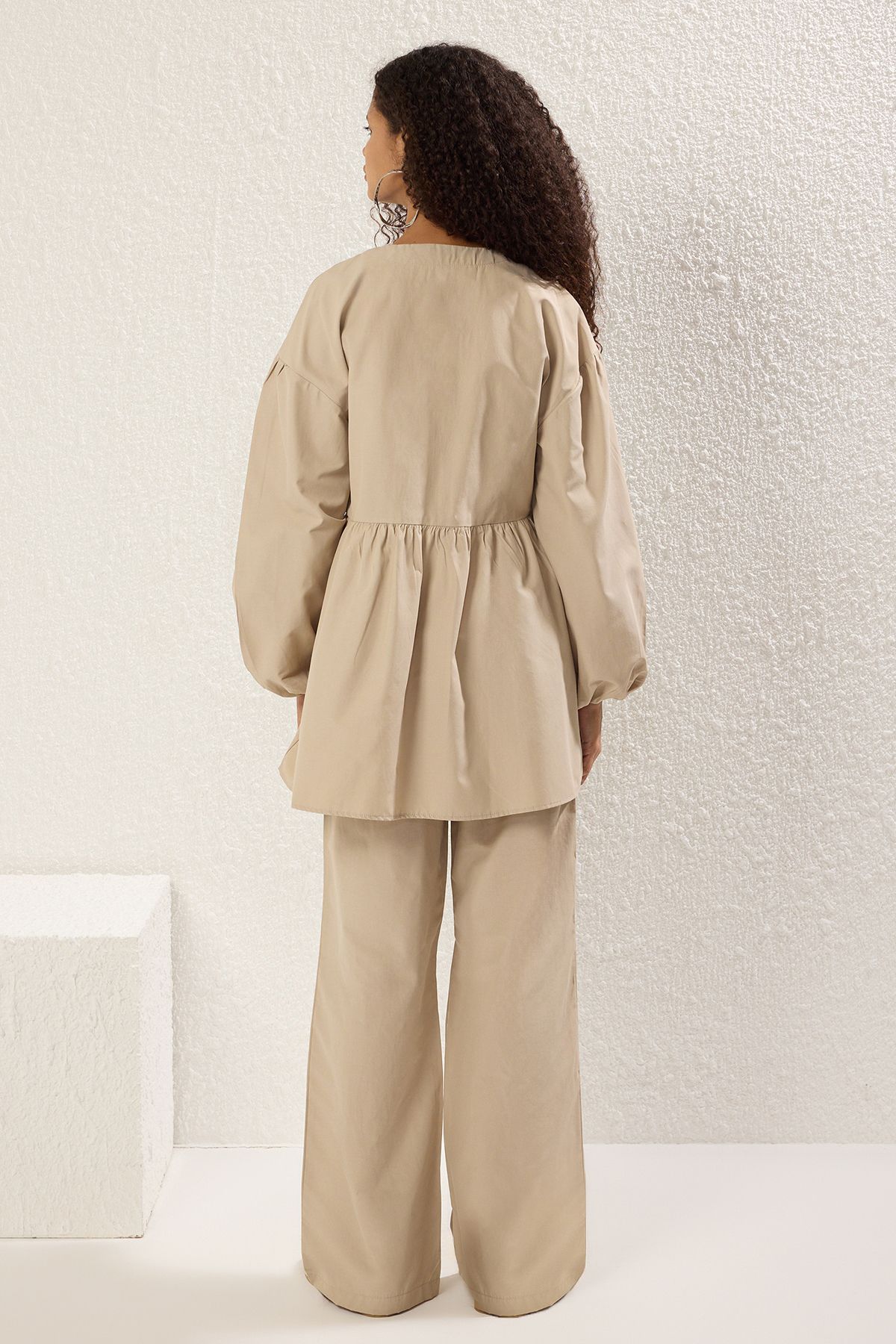 Trendyol Modest-Mink Zipper Detailed Woven Bottom-Top Set Tctss25Us00033 4