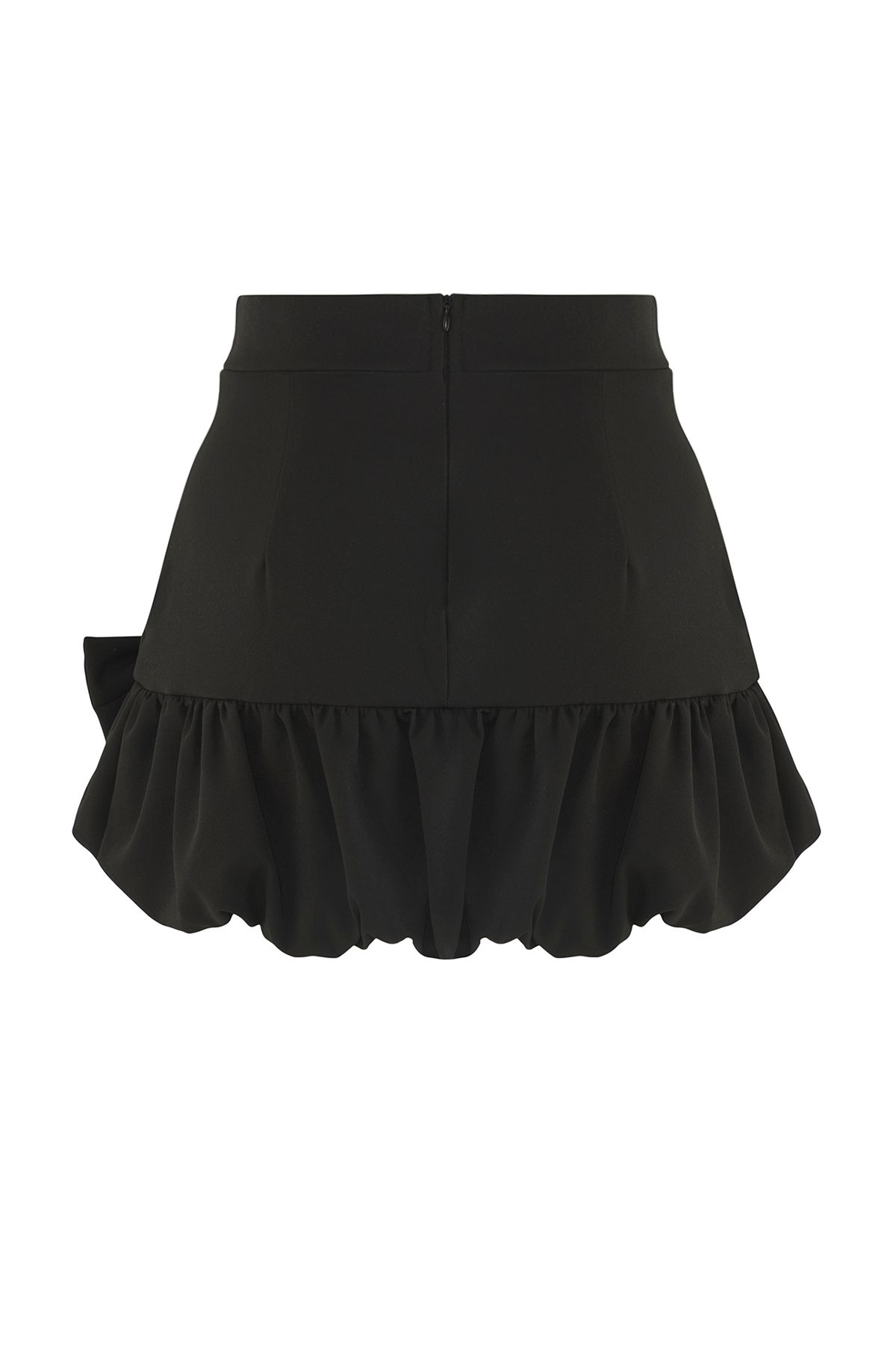 Edit by Trendyol-Fusta mini tricotată cu fundă neagră TEDSS25ET00004 9