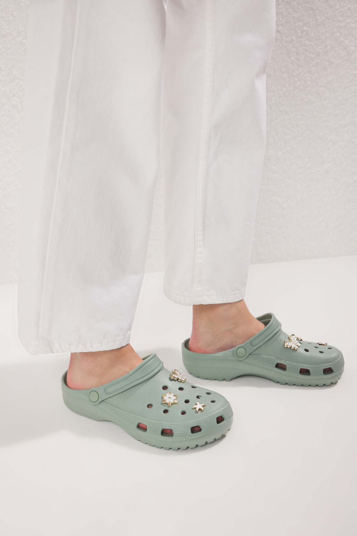 TRENDYOL SHOES Mint Sa kopčom Sa detaljima aksesoara Lagan Ženske EVA zatvore...
