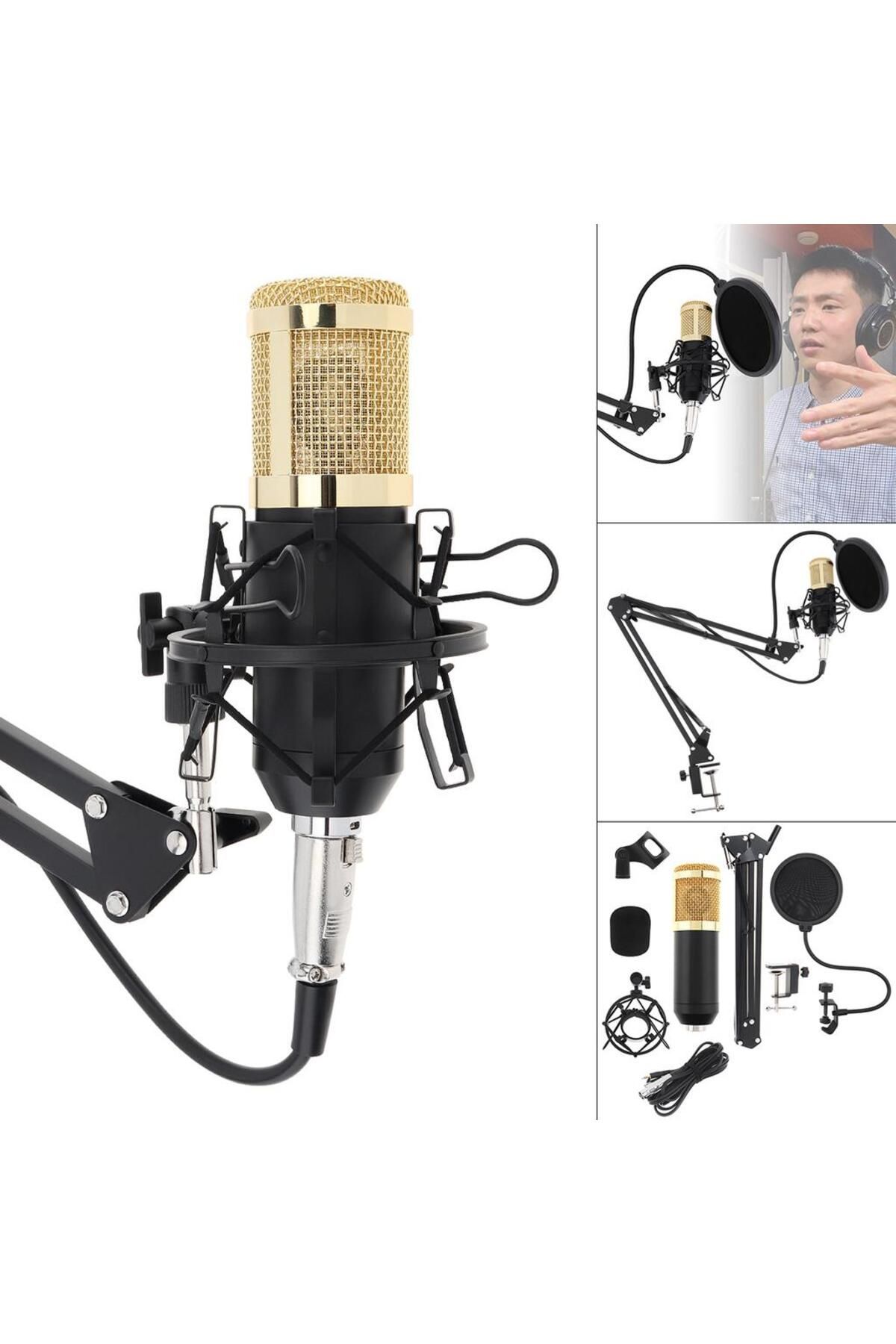 SFL Product Black Kondanser Mikrofon Stand Filtre Ses Kartı